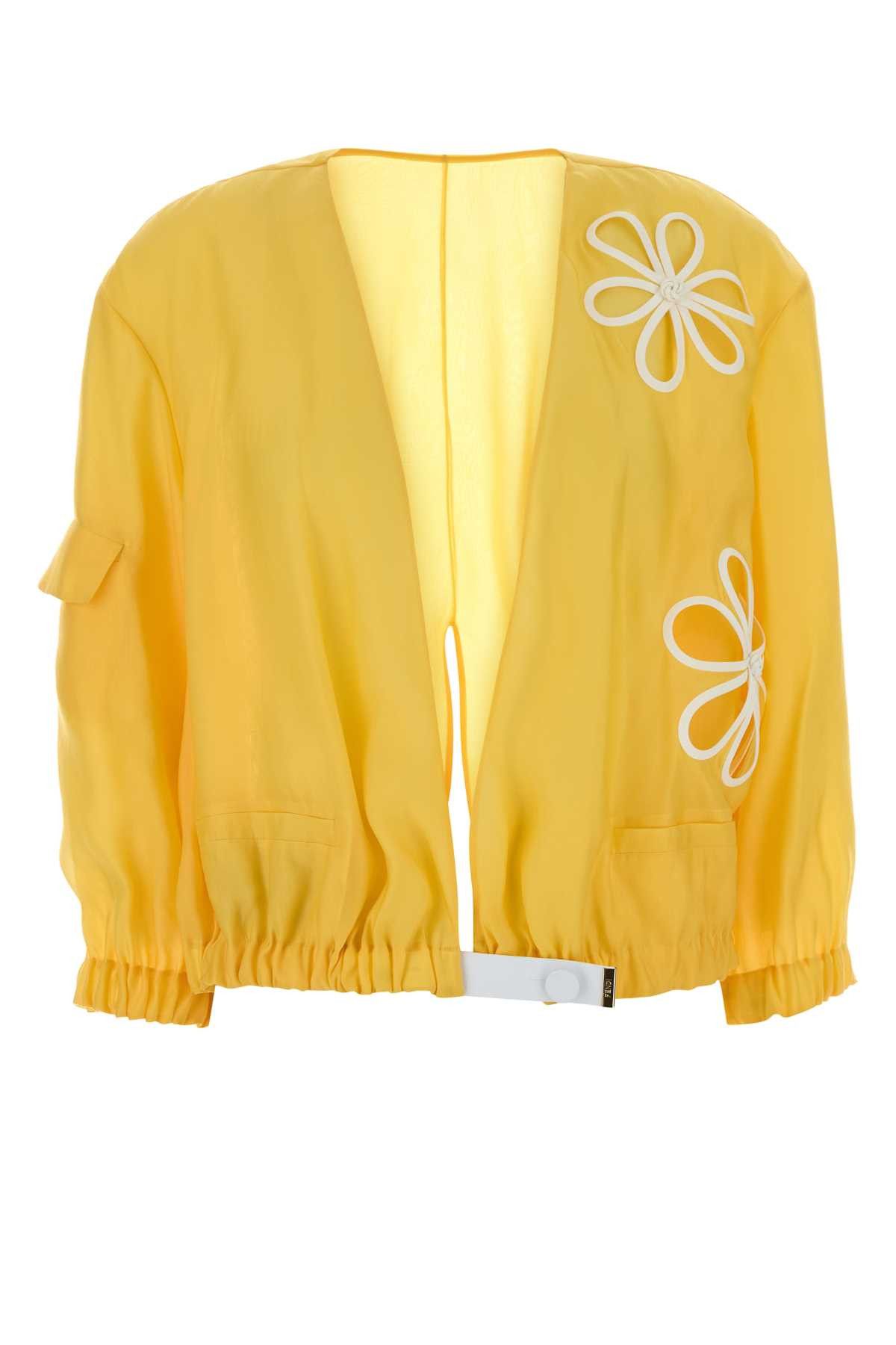 Fendi Yellow Organza Jacket Size M / US 6-8 / IT 42-44 - 1 Thumbnail