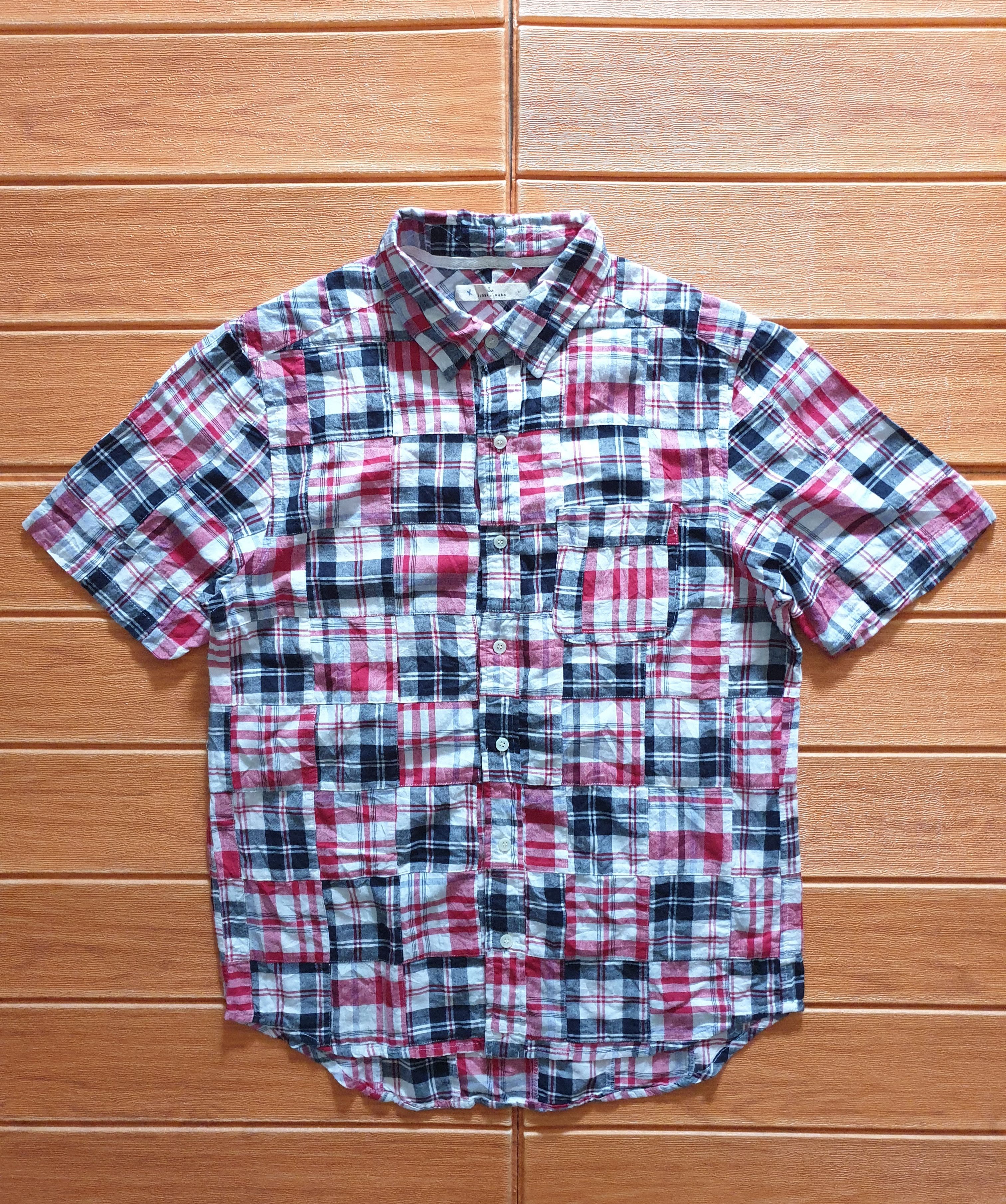 Japanese Brand 💥Global work japanese brand patchwork shirt Size US M / EU 48-50 / 2 - 1 Thumbnail