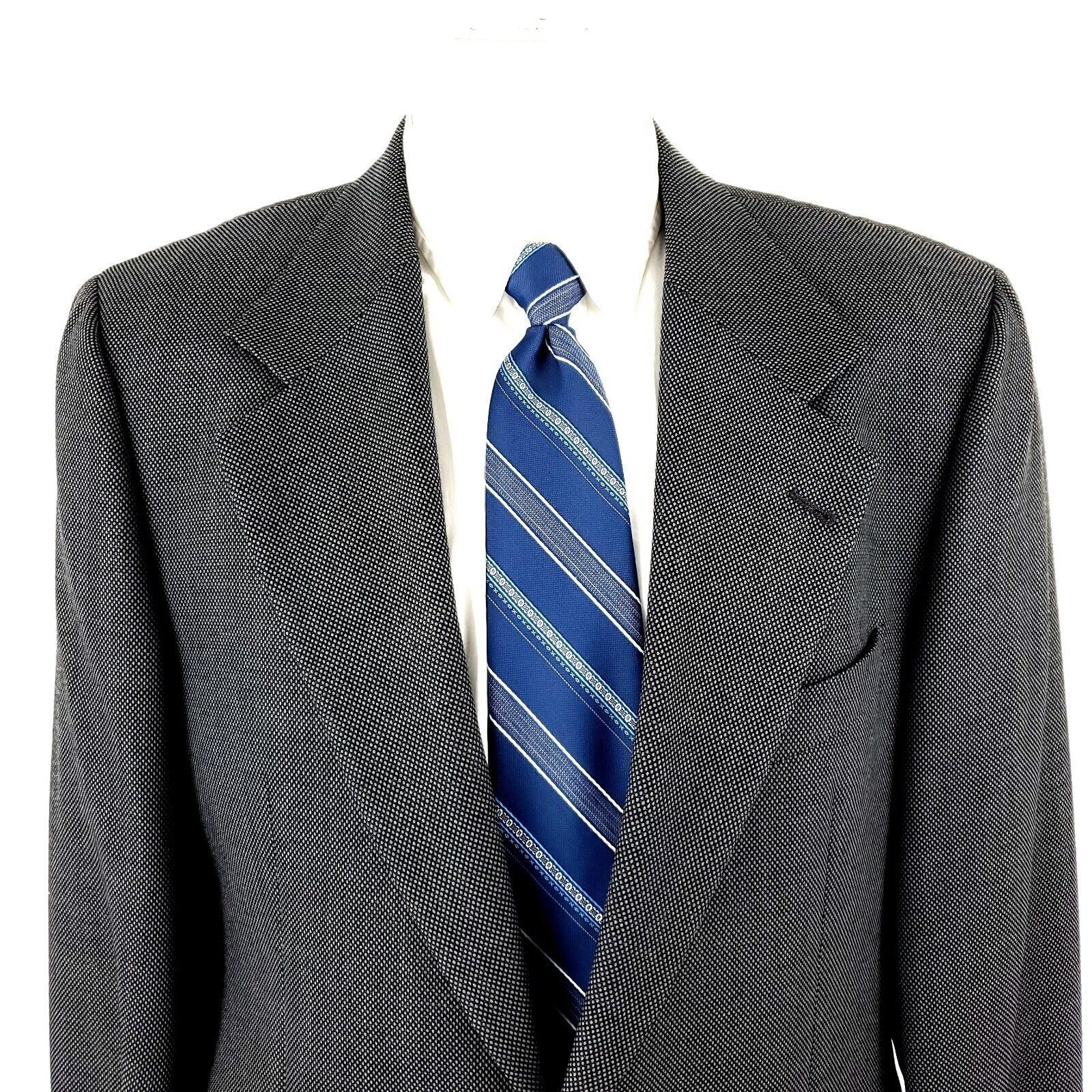 Joseph Abboud Joseph Abboud Nordstrom Wool 2 Button Blazer 40S Gray Birdse Size 40S - 1 Thumbnail