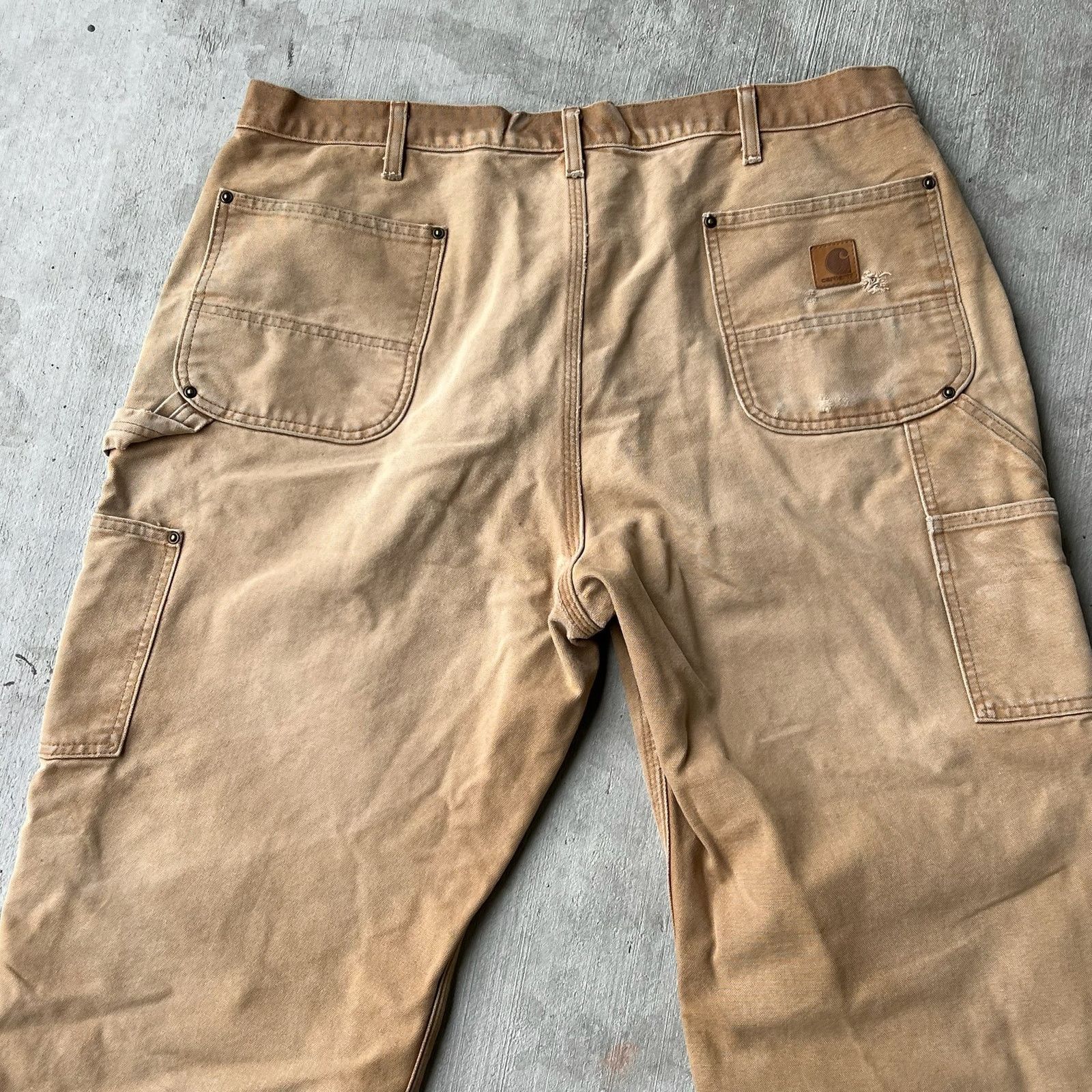 Carhartt × Vintage Carhartt faded brown double knee work wear carpenter pants Size US 37 - 5 Thumbnail
