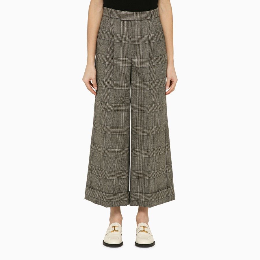 Gucci o1d2blof0824 Wool Cropped Trousers in Grey Size 28" / US 6 / IT 42 - 1 Thumbnail