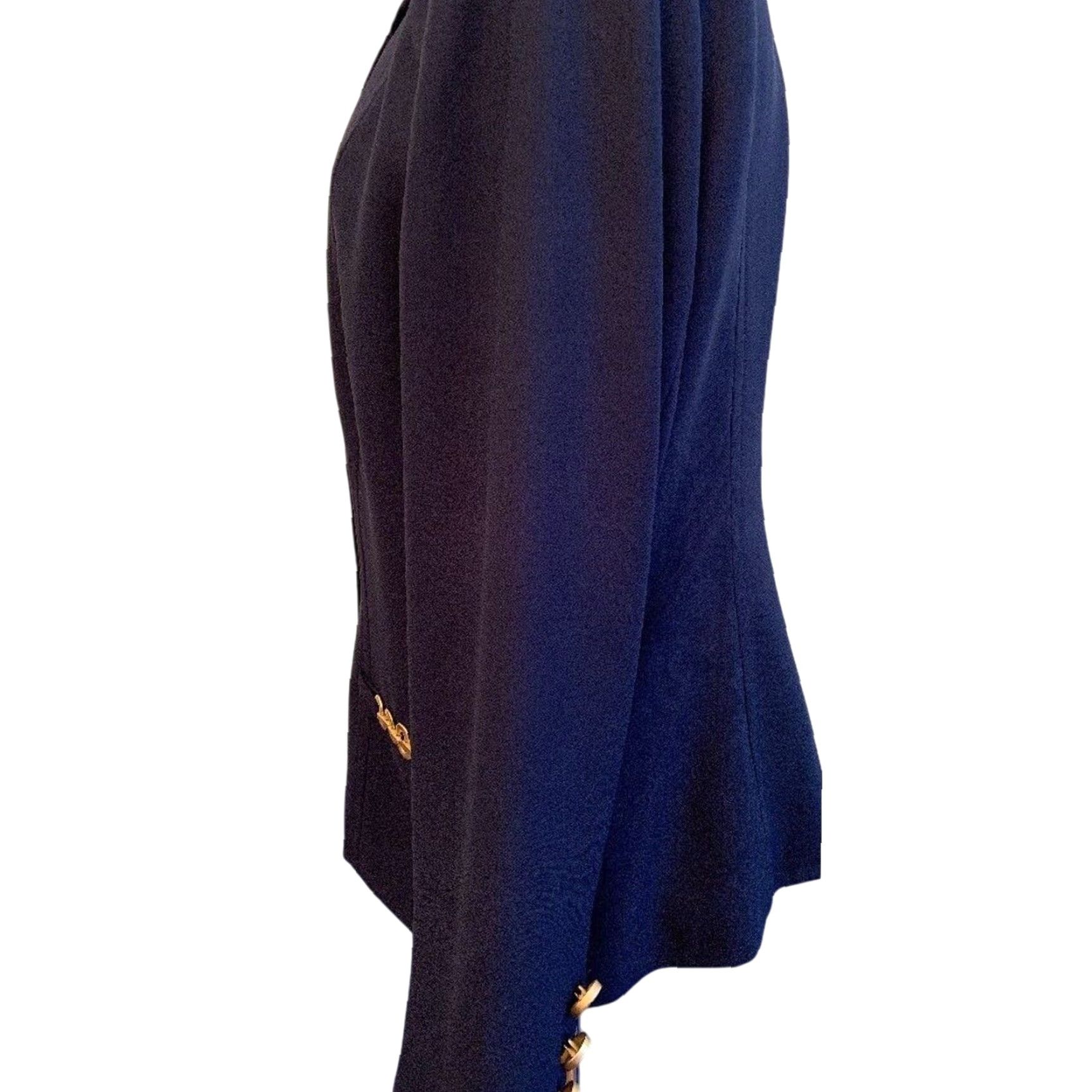 Vintage VINTAGE 14 John Meyer Blazer Women’s Navy Blue Goldtone Jacket Blazer 14 Womens Navy Blue Blazer Gifternate? Size XL / US 12-14 / IT 48-50 - 2 Thumbnail