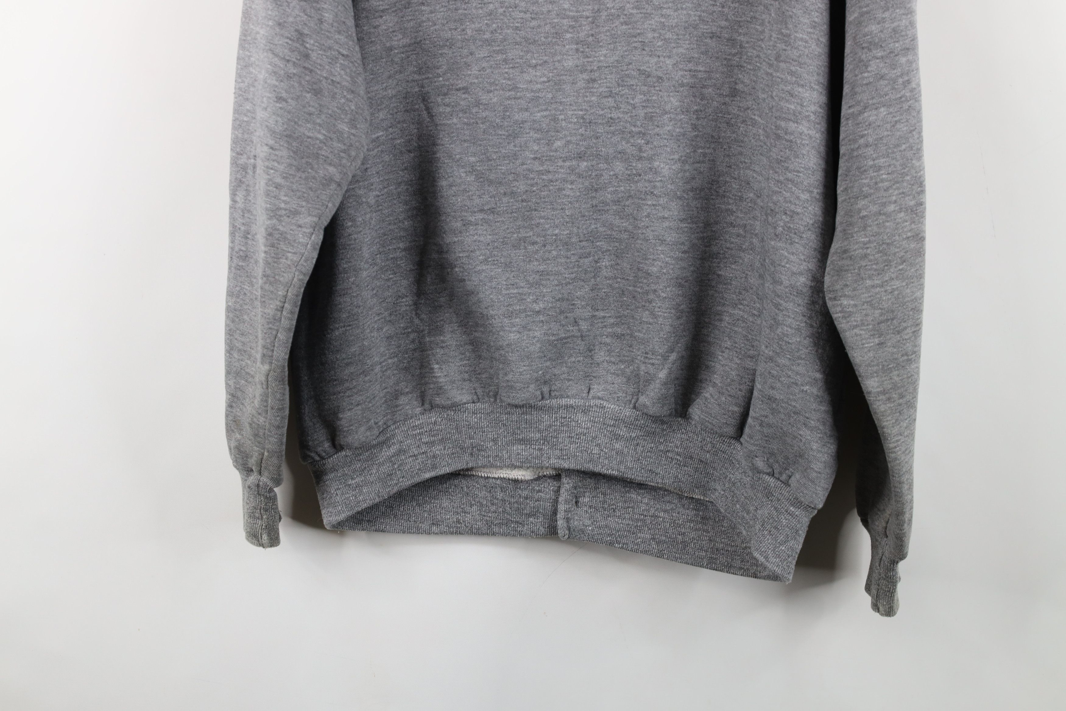 Vintage Vintage 70s Streetwear Cardigan Sweatshirt Heather Gray USA Size US L / EU 52-54 / 3 - 13 Thumbnail