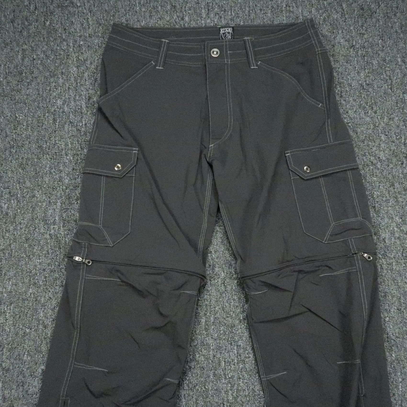 Vintage Kuhl Pants Mens Gray 32x32 Cargo Outdoor Hiking Trouser Stealth Convertible Size US 32 / EU 48 - 2 Thumbnail