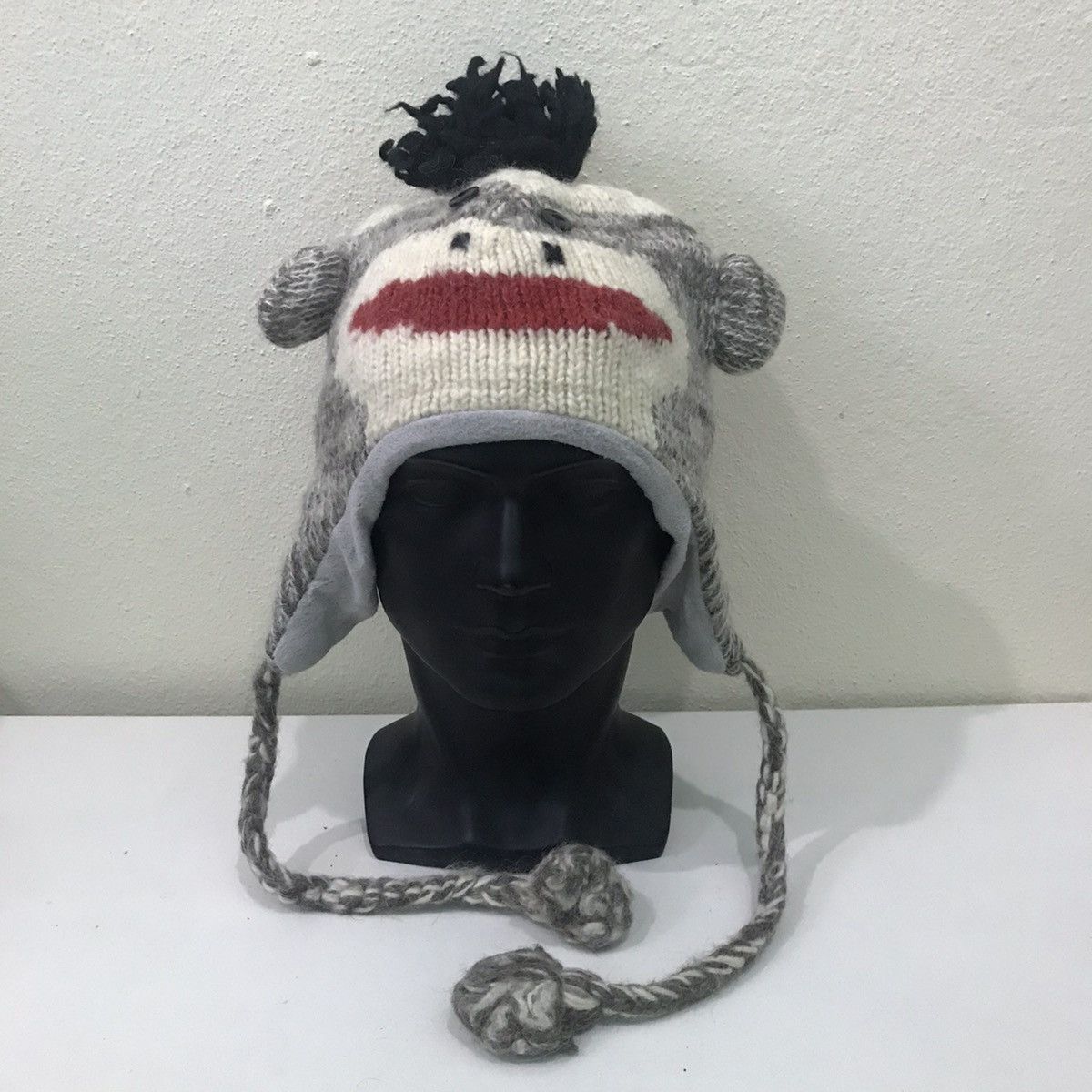 Vintage Vintage Shark Face Earflap Beanie Hat Size ONE SIZE - 2 Thumbnail