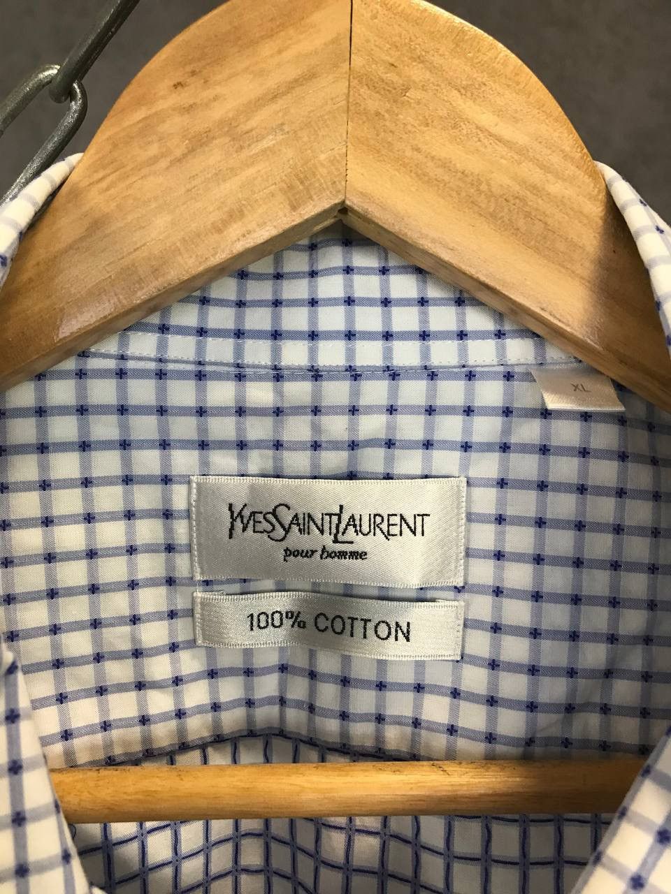 Yves Saint Laurent YSL Yves Saint Laurent vintage designer logo shirt Size US XL / EU 56 / 4 - 5 Thumbnail