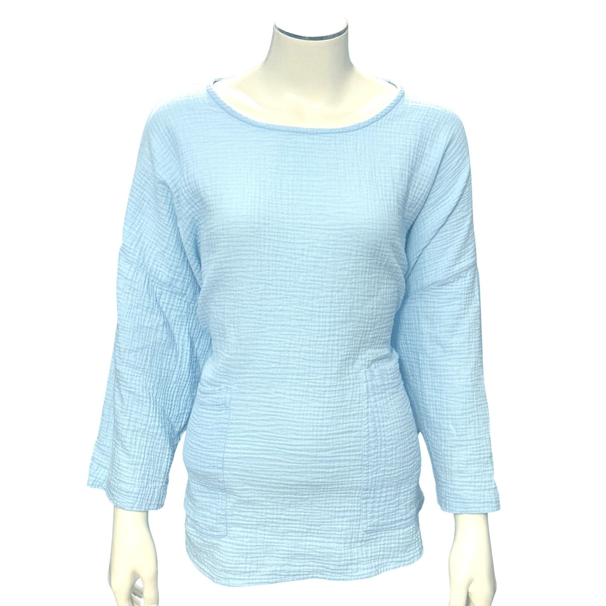 Other CCC Light Blue Cotton Boxy Top All Cotton Front Pockets Long Size XL / US 12-14 / IT 48-50 - 1 Thumbnail