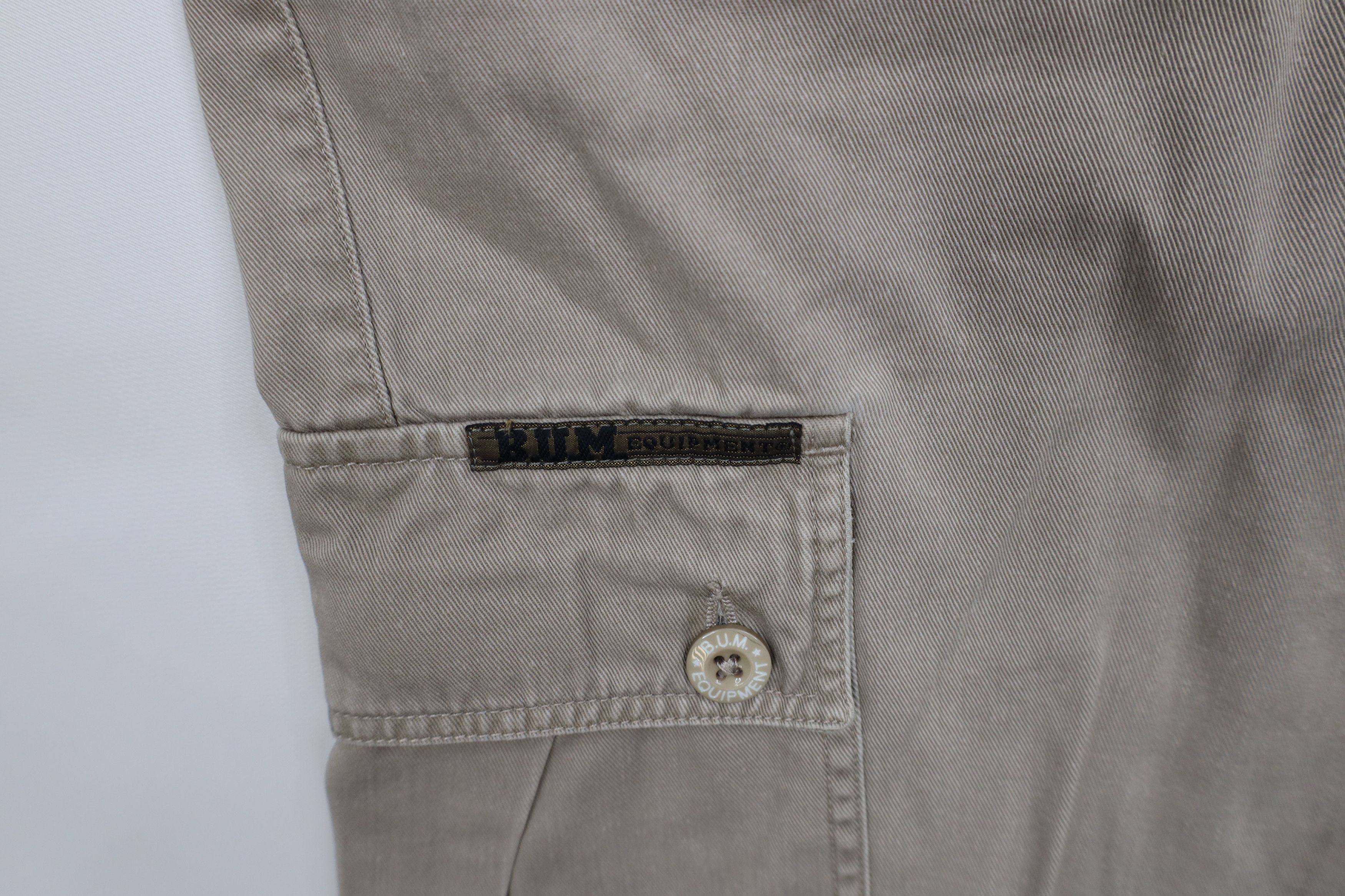 Vintage Vintage 90s Bum Equipment Baggy Wide Leg Cargo Pants Beige Size US 34 / EU 50 - 5 Thumbnail