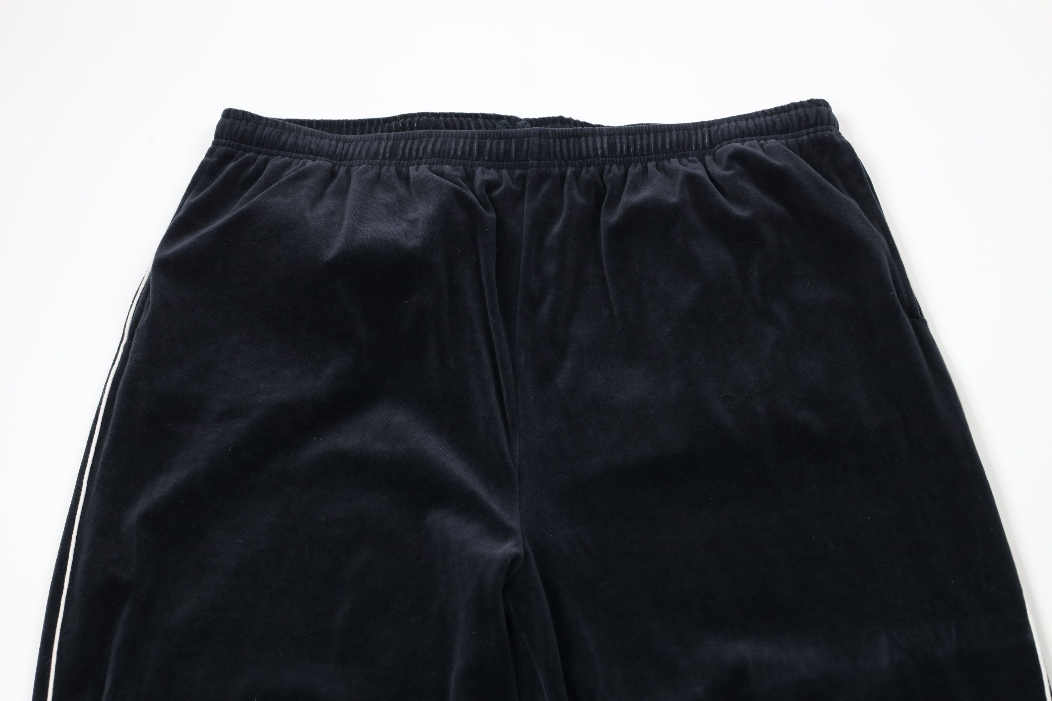 Vintage Vintage 90s Y2K Streetwear Velour Sweatpants Joggers Black Size US 40 / EU 56 - 2 Thumbnail
