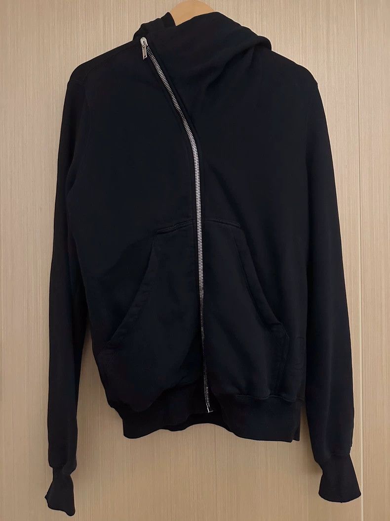 Rick Owens Diagonal Zipper Fleece Lined Jacket Size M