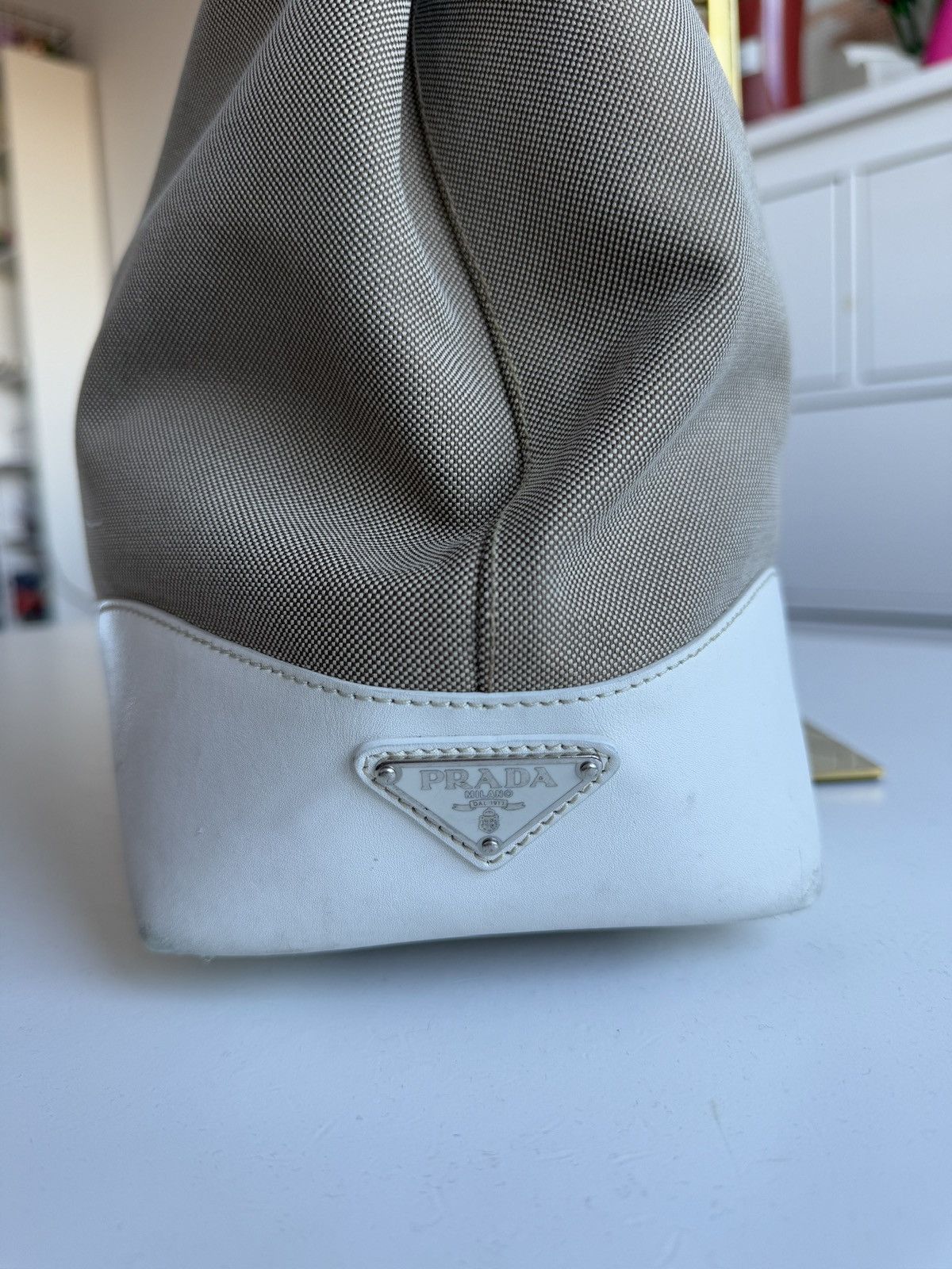 Designer × Prada Prada Jacquard logo canvas tote / shoulder bag designer y2k Size ONE SIZE - 4 Thumbnail
