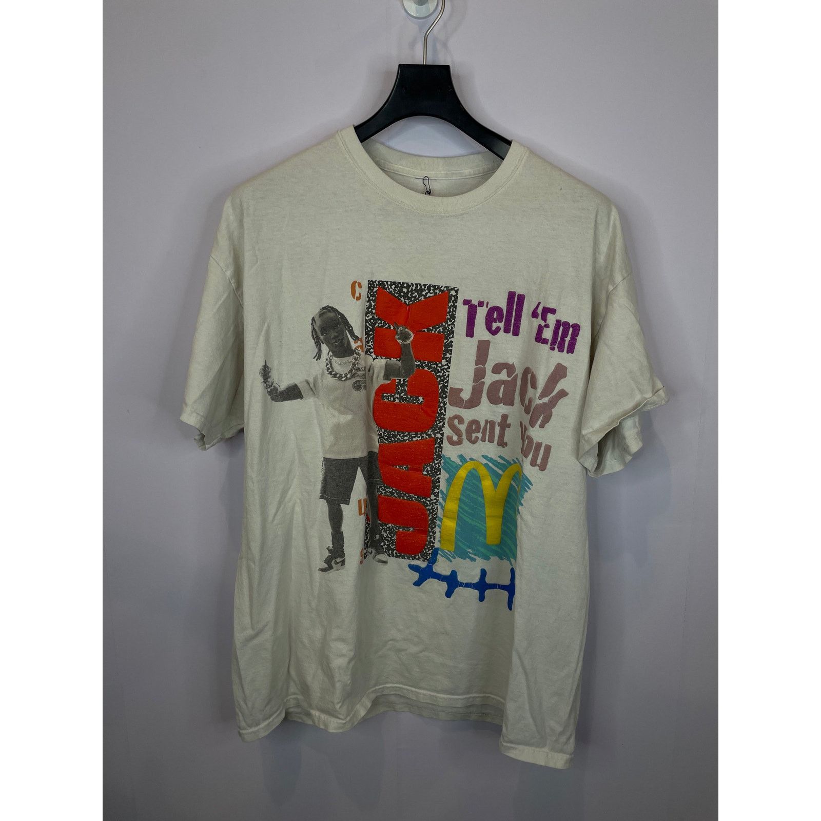 Other Cactus Jack Tee White Rainbow Multi Used Large Size US L / EU 52-54 / 3 - 1 Thumbnail