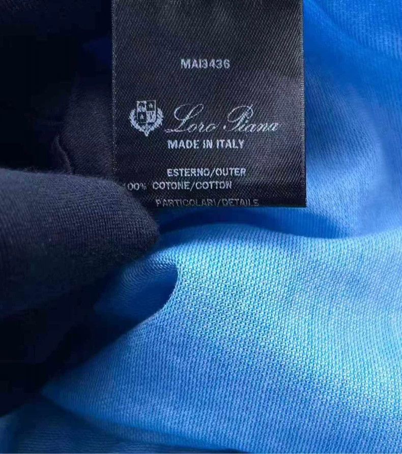 Loro Piana Loro Piana Light blue striped Polo shirt Size US L / EU 52-54 / 3 - 4 Thumbnail