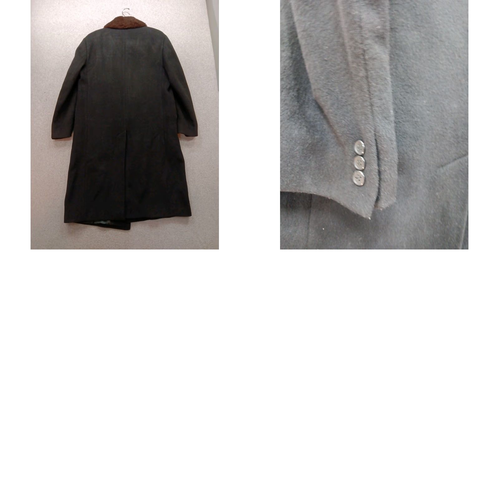 ELLERY VTG Teller Coat Black Wool 48" Chest L Regular Size Adults Mens Womens 70s 80s Faux Fur Collar Original Tailored Coat Size L / US 10 / IT 46 - 9 Thumbnail