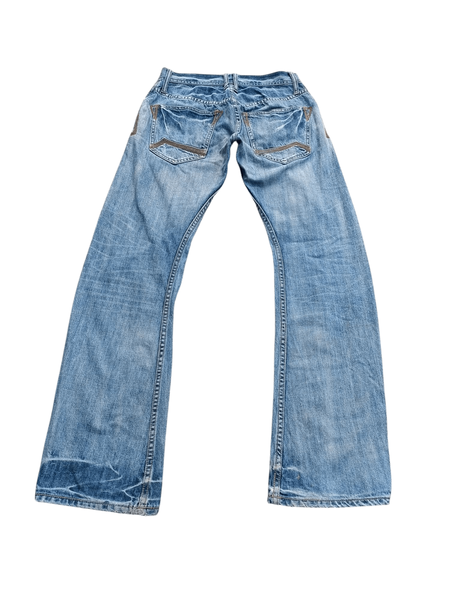 Japanese Brand Japanese TKMIXPICE Distressed Baggy Twisted Leg Denim E254 Size US 29 - 7 Thumbnail