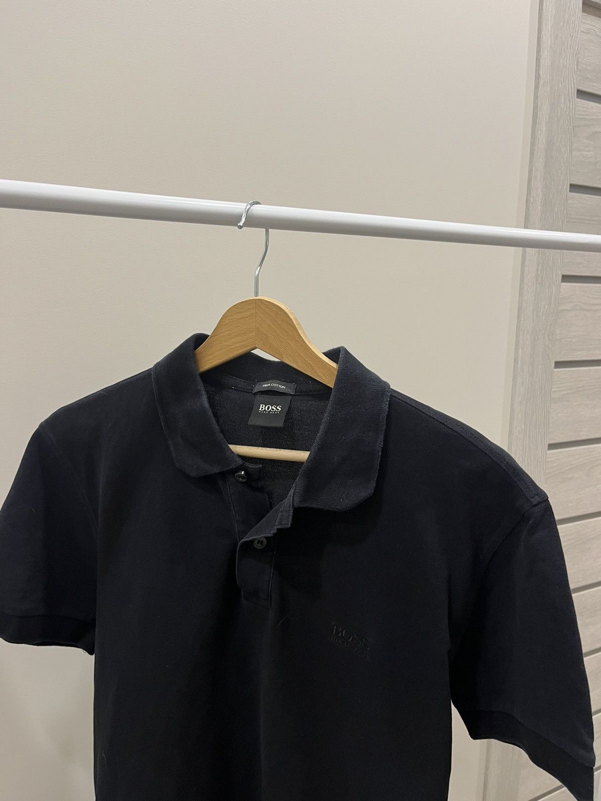 Hugo Boss Vintage Hugo Boss Black Polo T Shirt Tee Y2K Size M Size US M / EU 48-50 / 2 - 2 Thumbnail