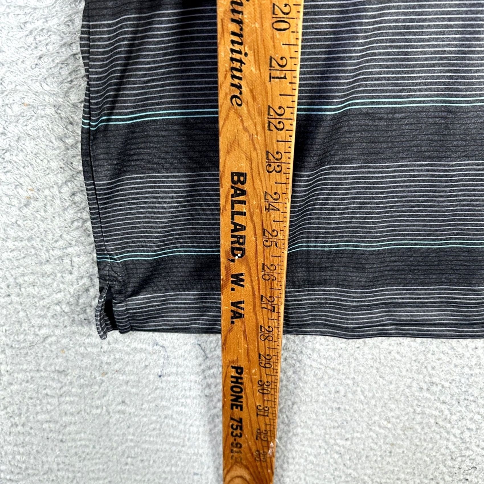 Callaway Callaway Men Polo Shirt Small Gray Opti Dri Stripe Stretch Rugby Golf Shirt Mens Small Gray Striped Polo Size US S / EU 44-46 / 1 - 7 Thumbnail