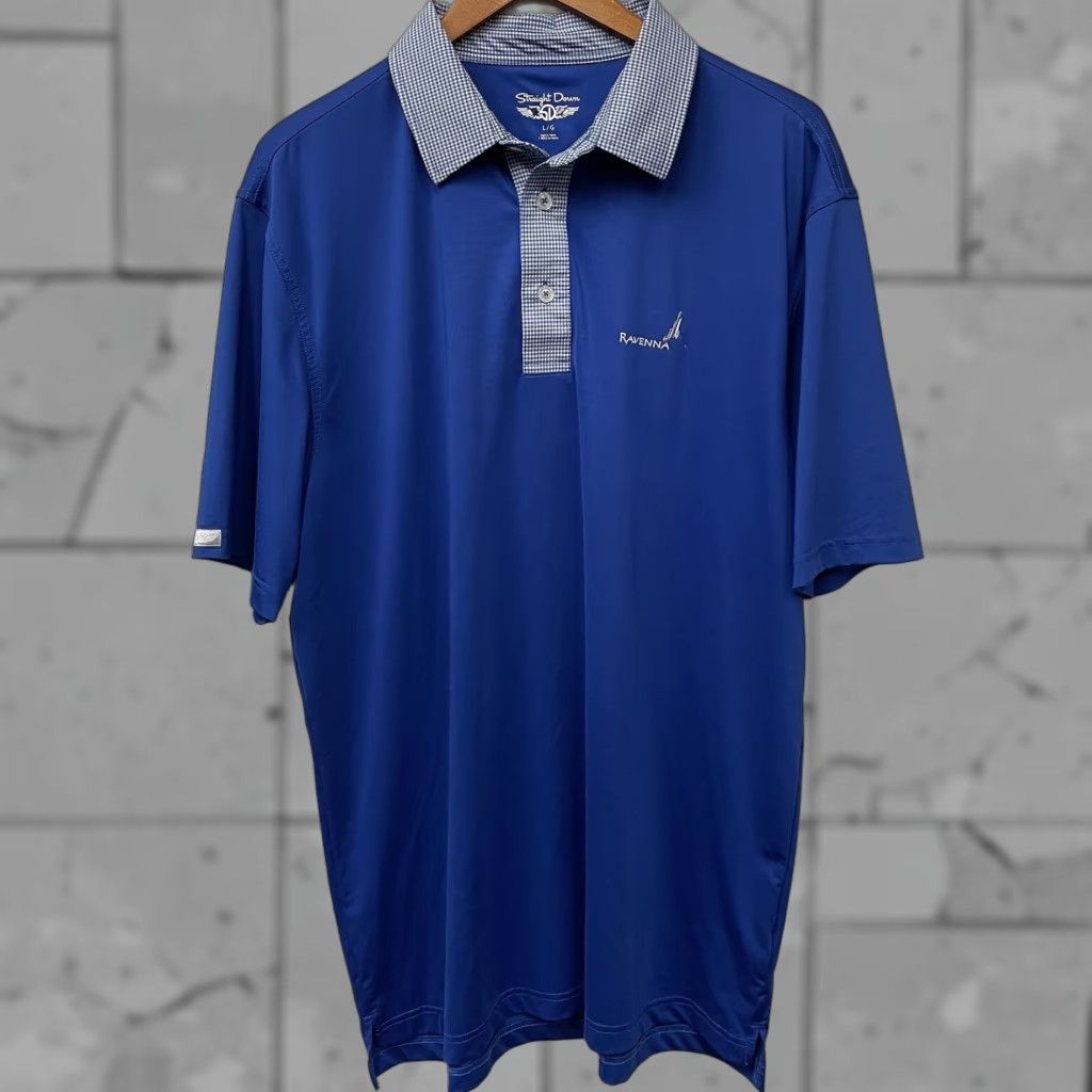 Vintage Straight Down Ravenna Blue Athletic Stretchy Polo Shirt Mens Size L Size US L / EU 52-54 / 3 - 1 Thumbnail