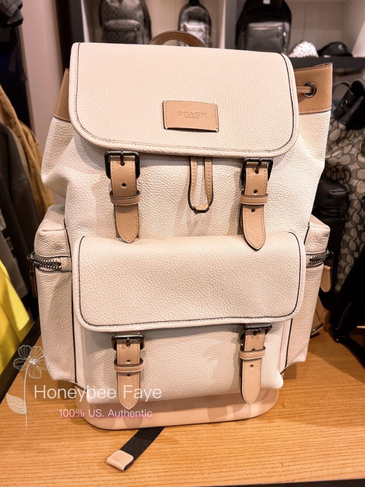 image of Coach Sprint Backpack In Colorblock in Chalk/Steam, Men's