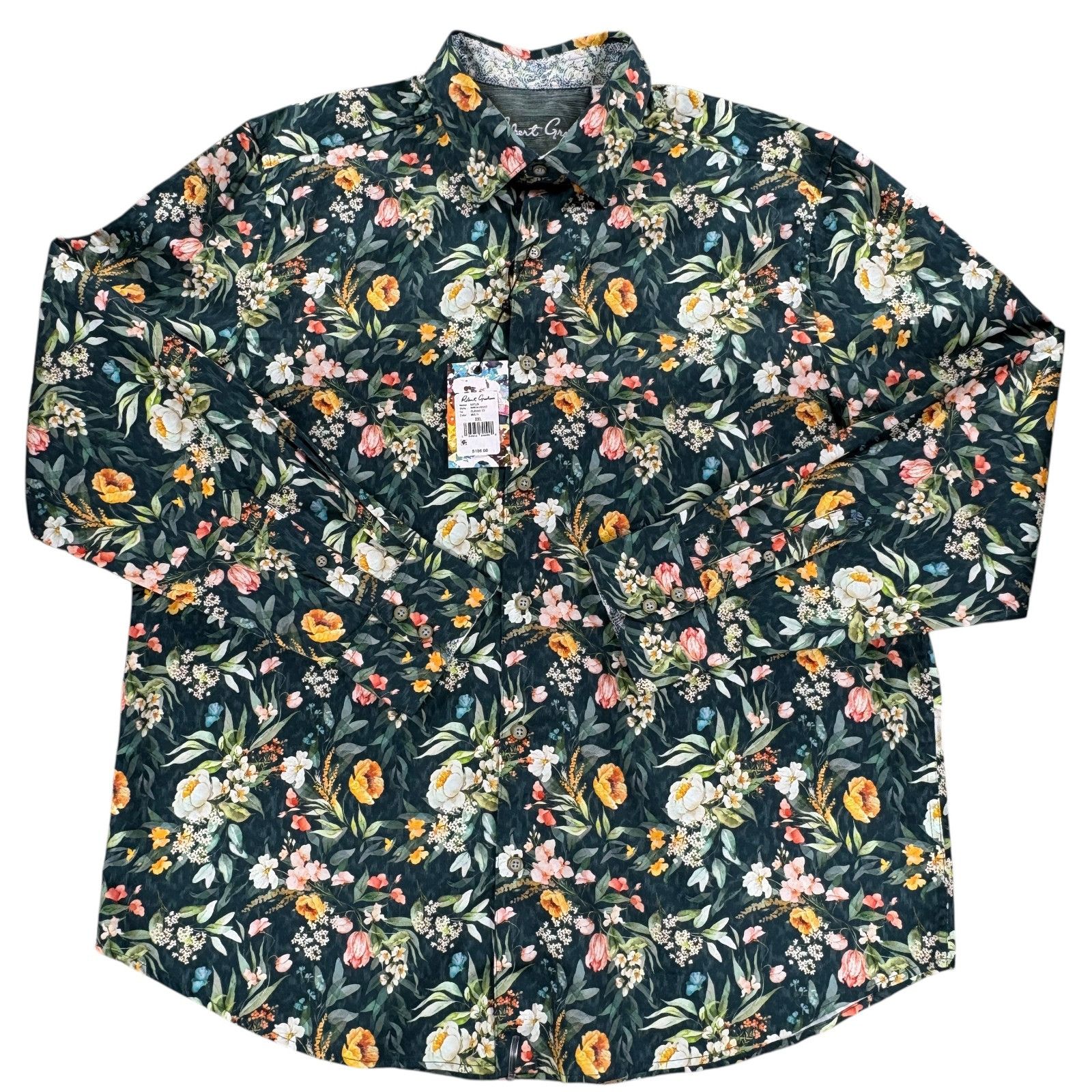 Robert Graham Robert Graham Gatlin Classic Fit Button Up Floral Dress Size US XXL / EU 58 / 5 - 1 Thumbnail