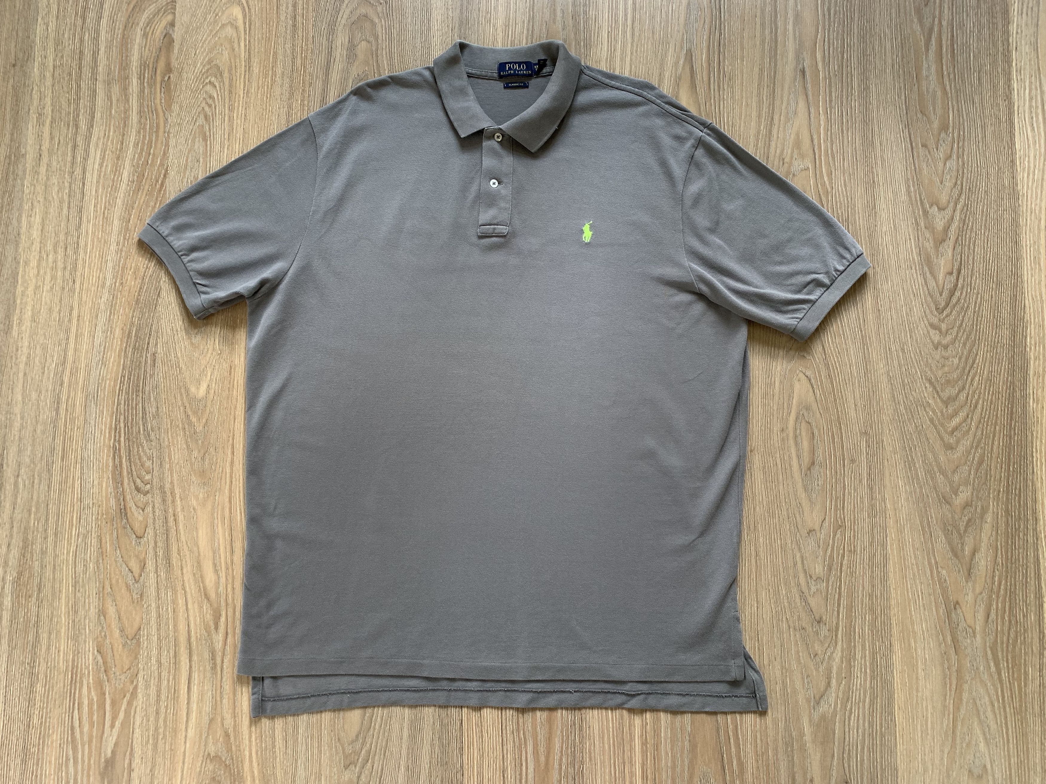 Polo Ralph Lauren × Vintage Vintage Polo Ralph Lauren Classic Fit Grey Polo Size US XXL / EU 58 / 5 - 2 Thumbnail