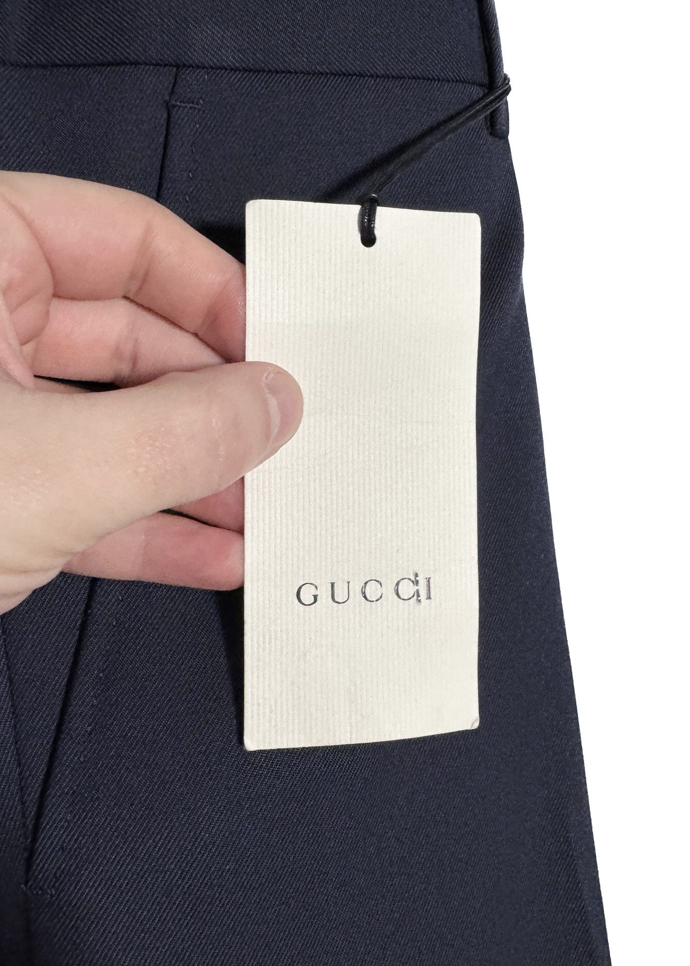 Gucci Gucci Navy Blue Wool Blend Classic Trousers Size US 34 / EU 50 - 7 Thumbnail