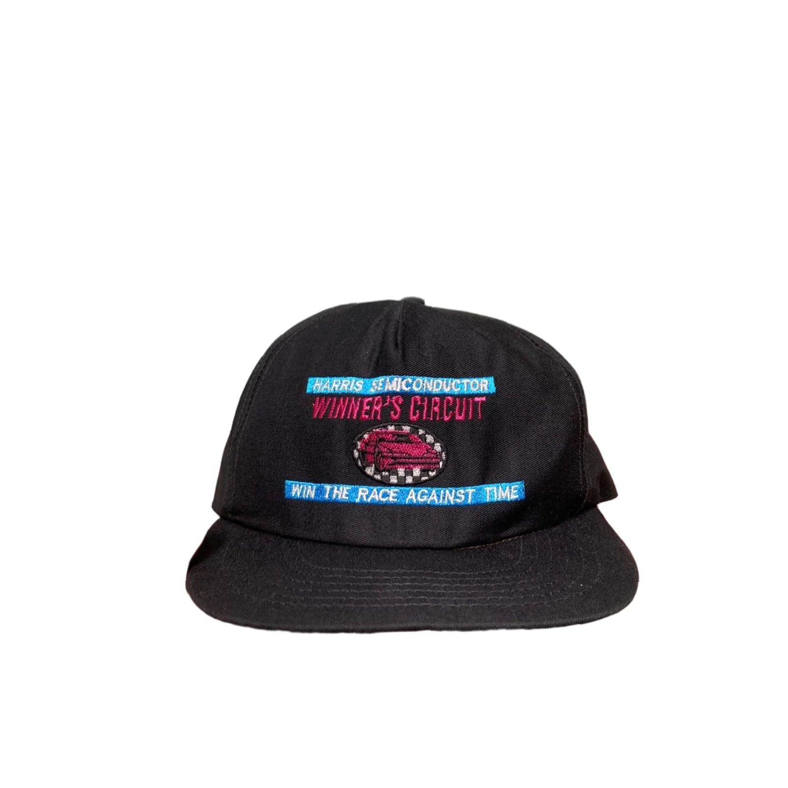 NASCAR VINTAGE SnapBack Hat Cap Harris Semiconductor Race Nascar USA Made Men Adjustable Black USA Snapback Men Size ONE SIZE - 1 Thumbnail