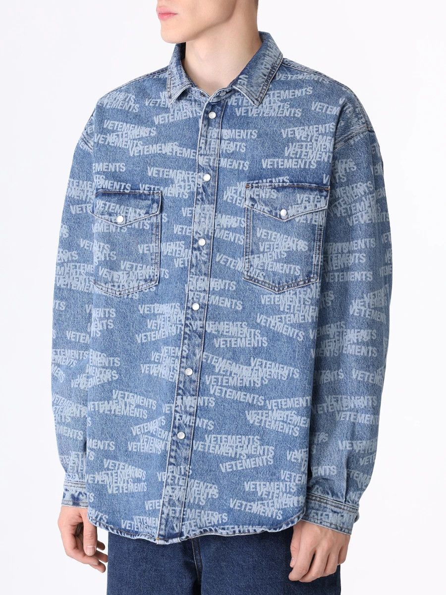 Vetements o1y0924 Denim Shirt in Blue Size US S / EU 44-46 / 1 - 4 Thumbnail