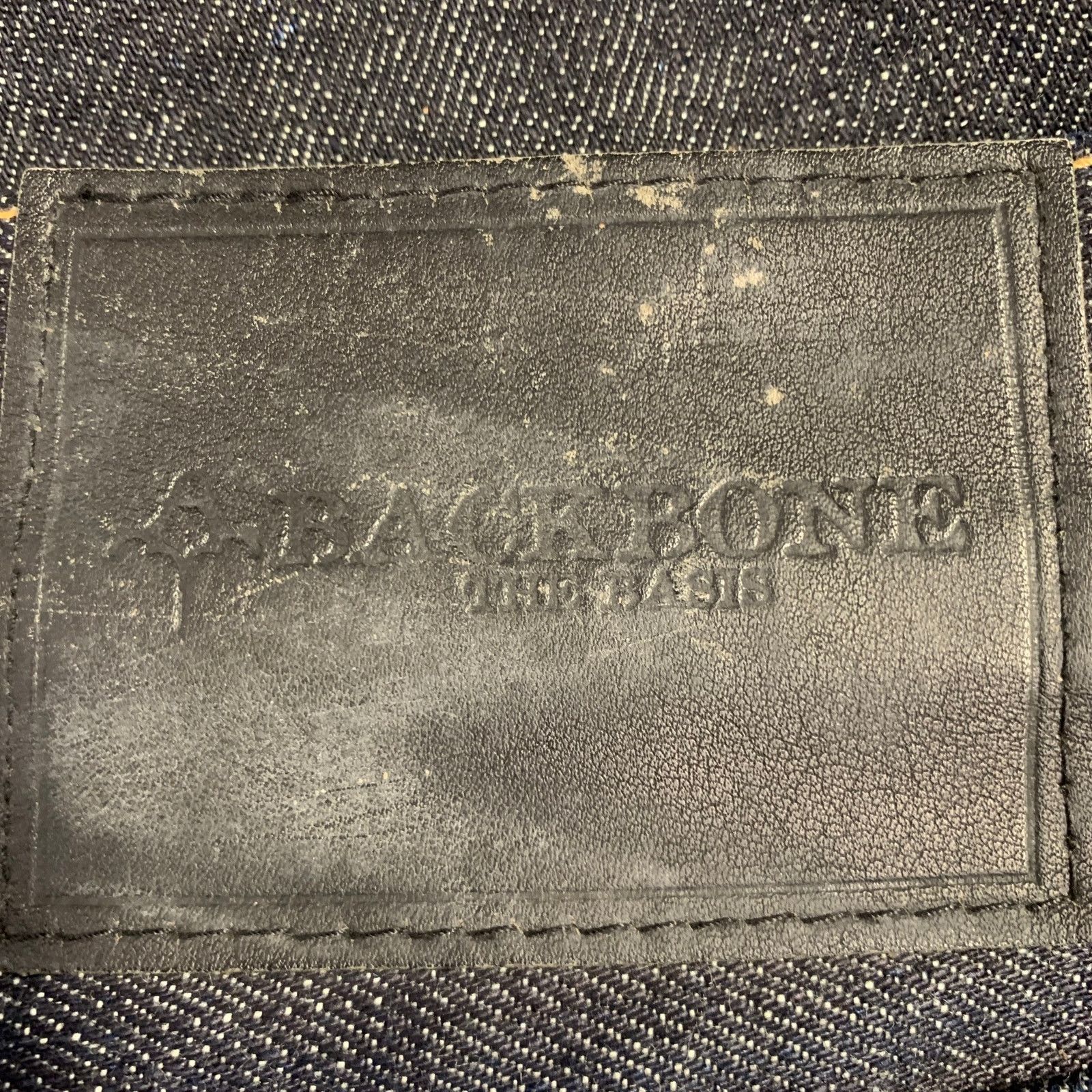 Backbone BACKBONE Size L Navy Cotton Straight Raw Edge Jeans Size US 35 - 4 Thumbnail