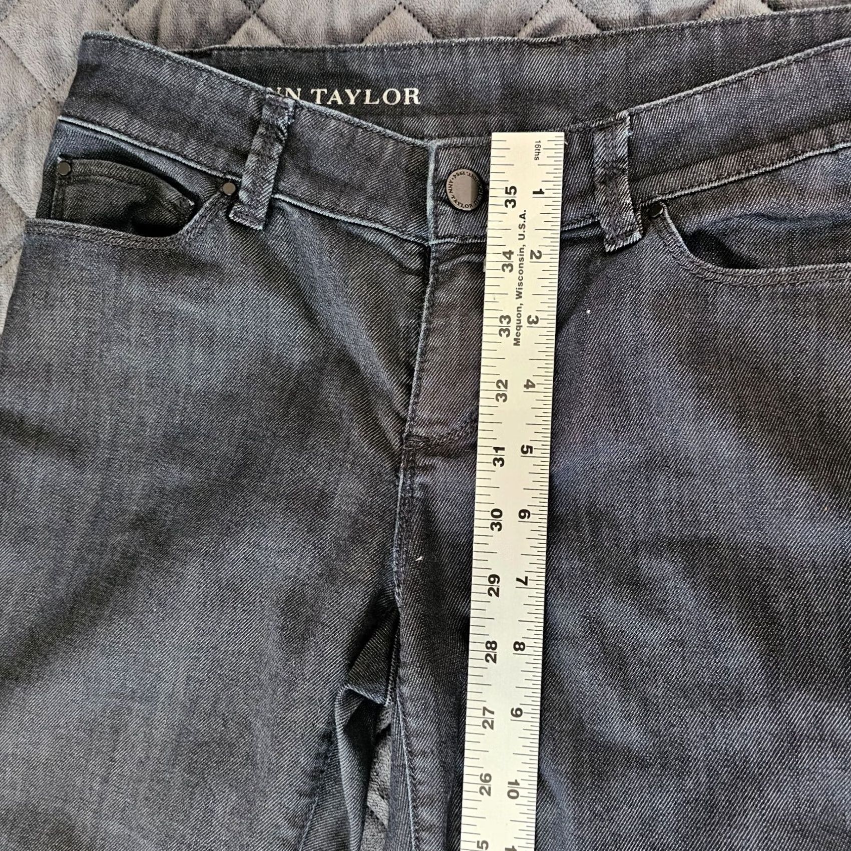 Ann Taylor ANN TAYLOR LOFT Jeans Dark Wash Wide-Leg 4 Women, INSEAM 32, MID Rise, Cotton Polyester Spandex, Denim, 30W Regular Length Size 27" / US 4 / IT 40 - 6 Thumbnail