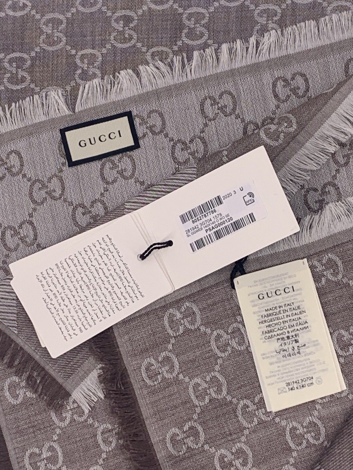 Gucci Size 140x140cm New Gucci Scarves Wool/Silk Size ONE SIZE - 8 Thumbnail