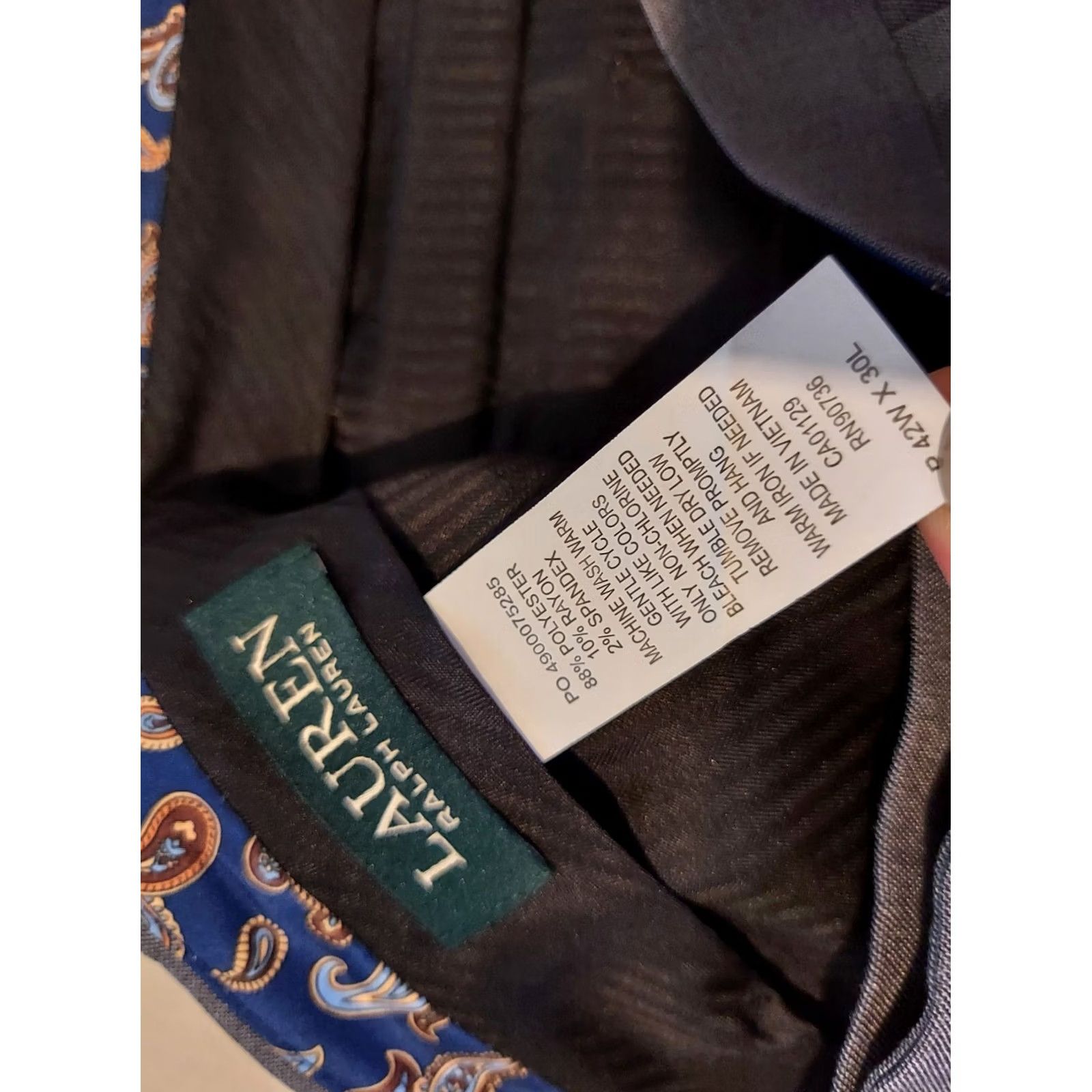 Polo Ralph Lauren Polo Ralph Lauren Mens Pants Dress Pants 42x30 Gray Khaki Chino Trousers Regular Size 42 30 Inseam Mens Size US XL / EU 56 / 4 - 4 Thumbnail