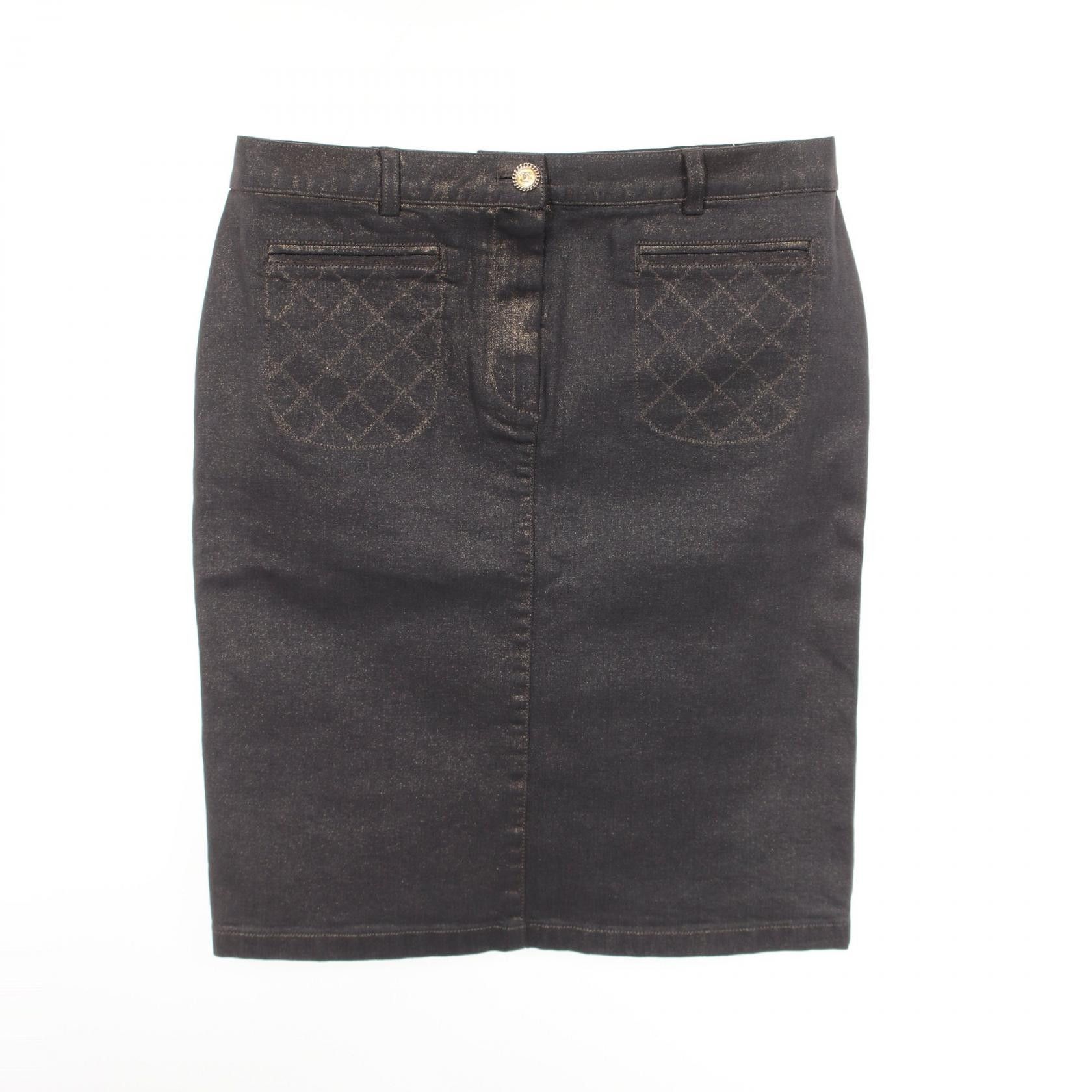 Chanel Chanel CHANEL Button Cotton Skirt Textile Skirts P26775V16963 DUTY FREE for USA Size ONE SIZE - 1 Thumbnail
