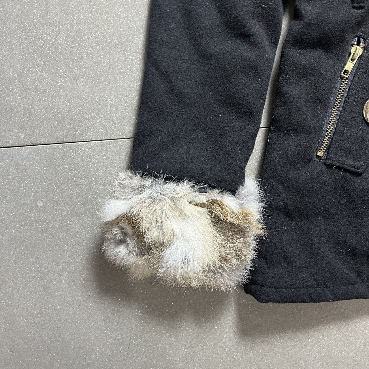 If Six Was Nine × Japanese Brand × Le Grande Bleu (L.G.B.) Black Faux Fur Trimmed Jacket Size S / US 4 / IT 40 - 5 Thumbnail