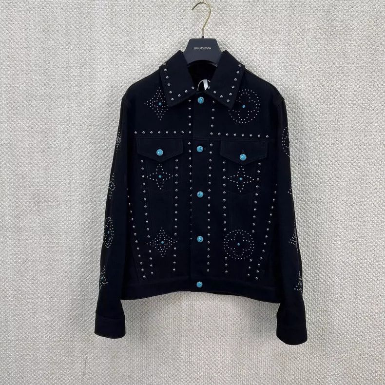 Louis Vuitton Louis Vuitton Turquoise studded denim jacket Size US S / EU 44-46 / 1 - 1 Thumbnail
