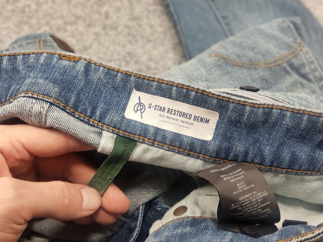 G-Star G Star raw d'staq 3d Slim Restored denim jeans Vintage Stule Size US 33 - 17 Thumbnail