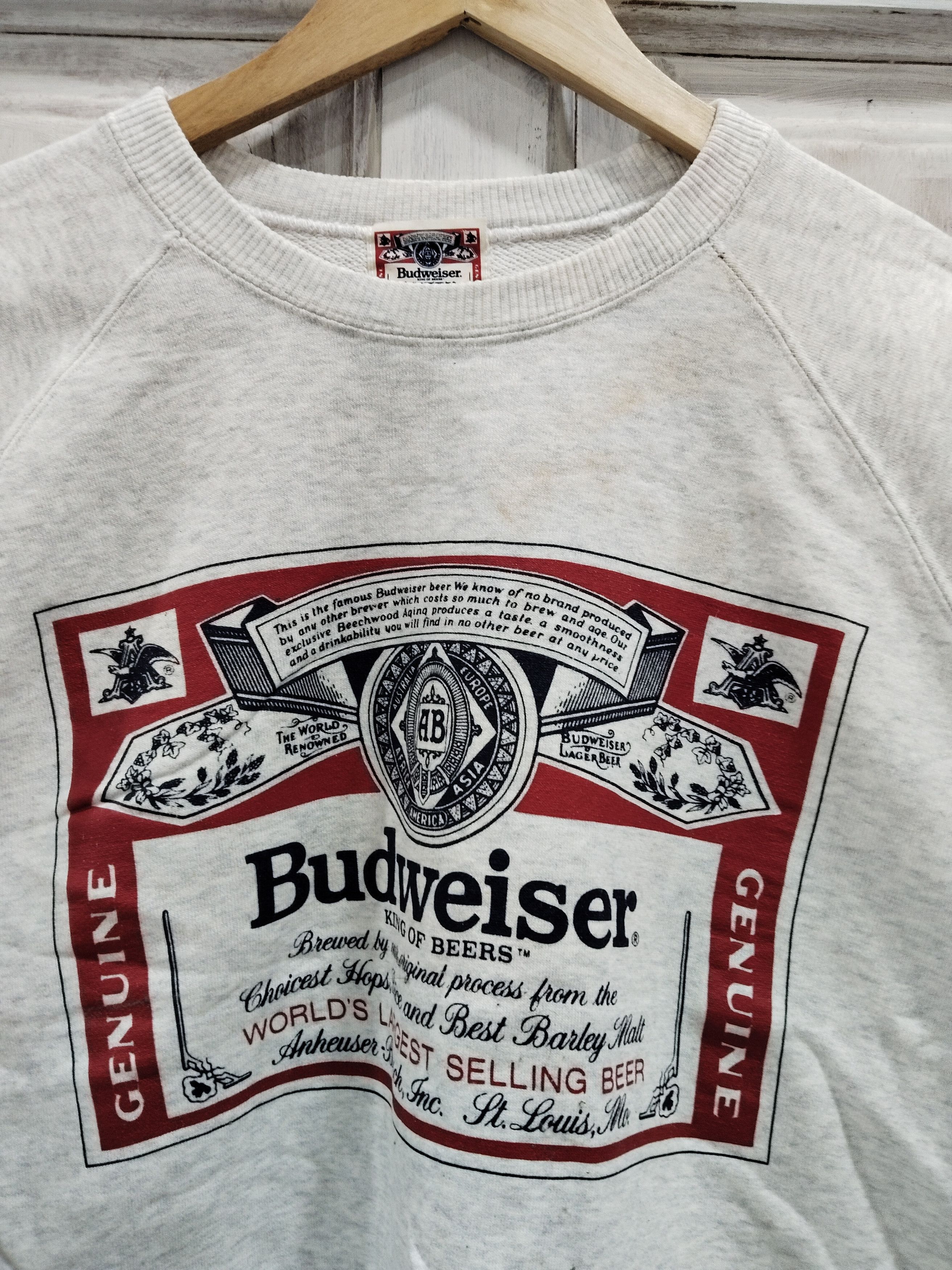 Budweiser Vintage Y2K Budweiser Big Logo Sweatshirt Size US L / EU 52-54 / 3 - 2 Thumbnail