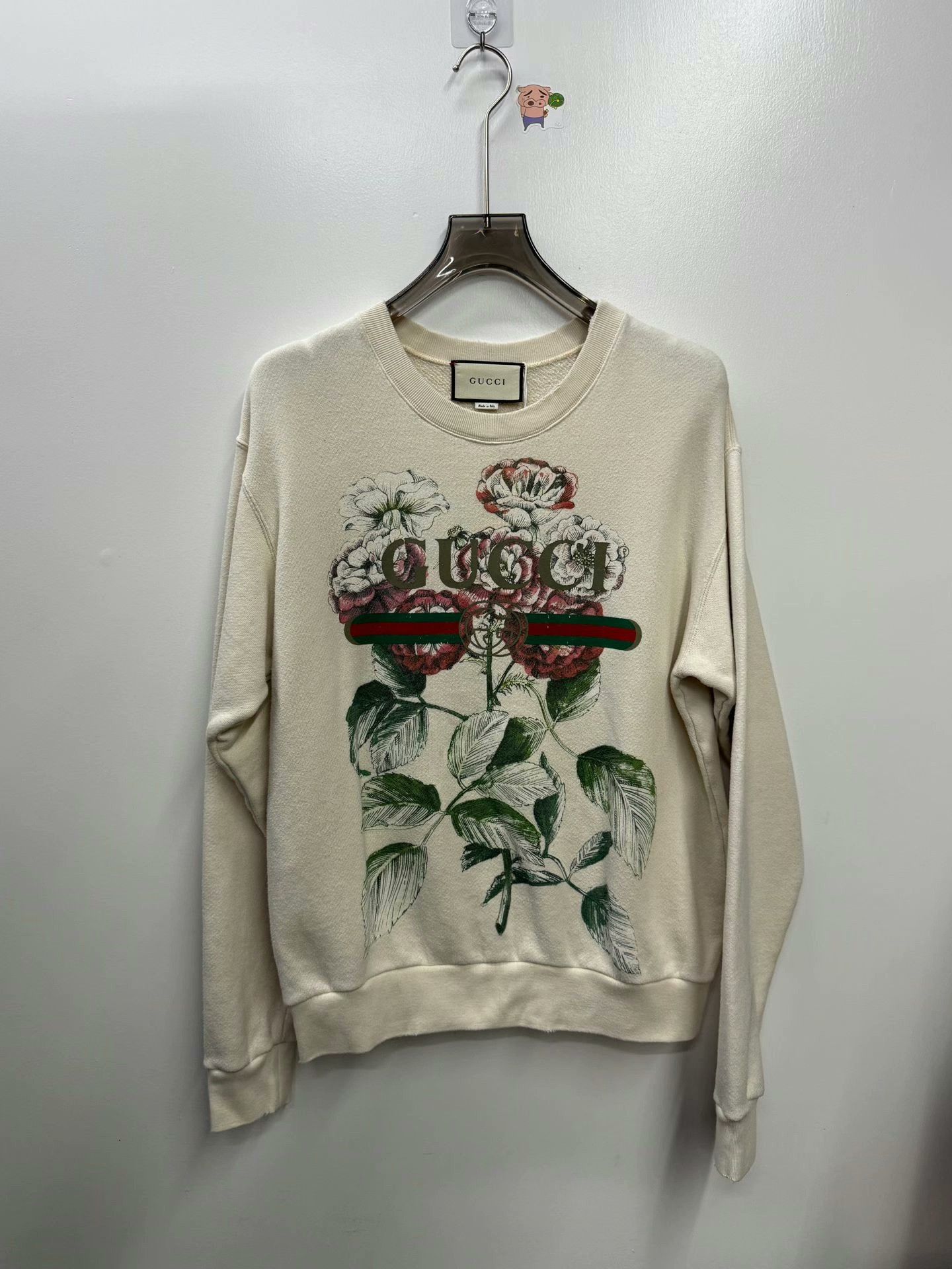 Gucci floral print distressed sweatshirt