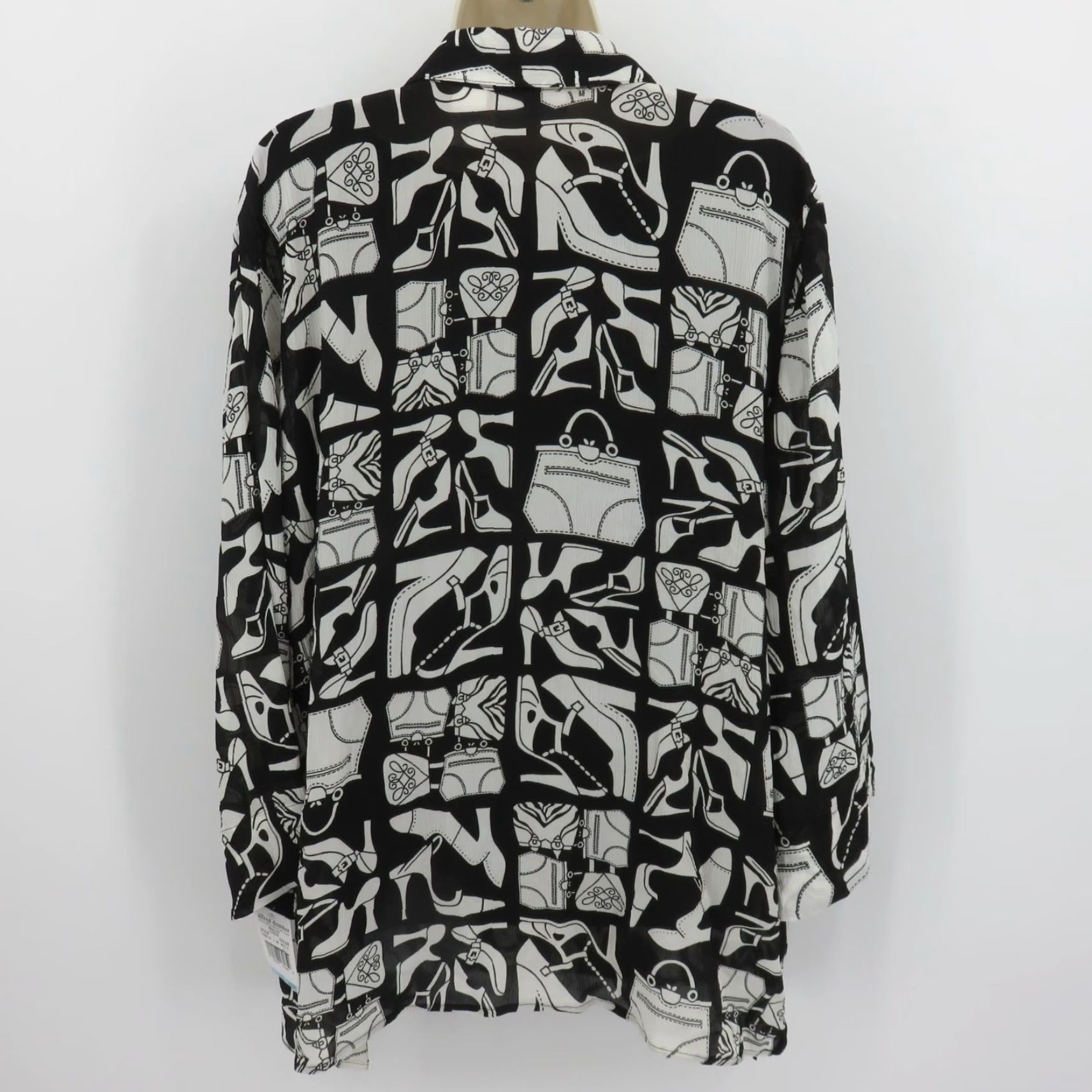 Vintage VINTAGE Alfred Dunner Blouse Shirt Tank Set NEW Women 20W Black White Print Handbag Print? Size 3XL / US 20-22 - 5 Thumbnail