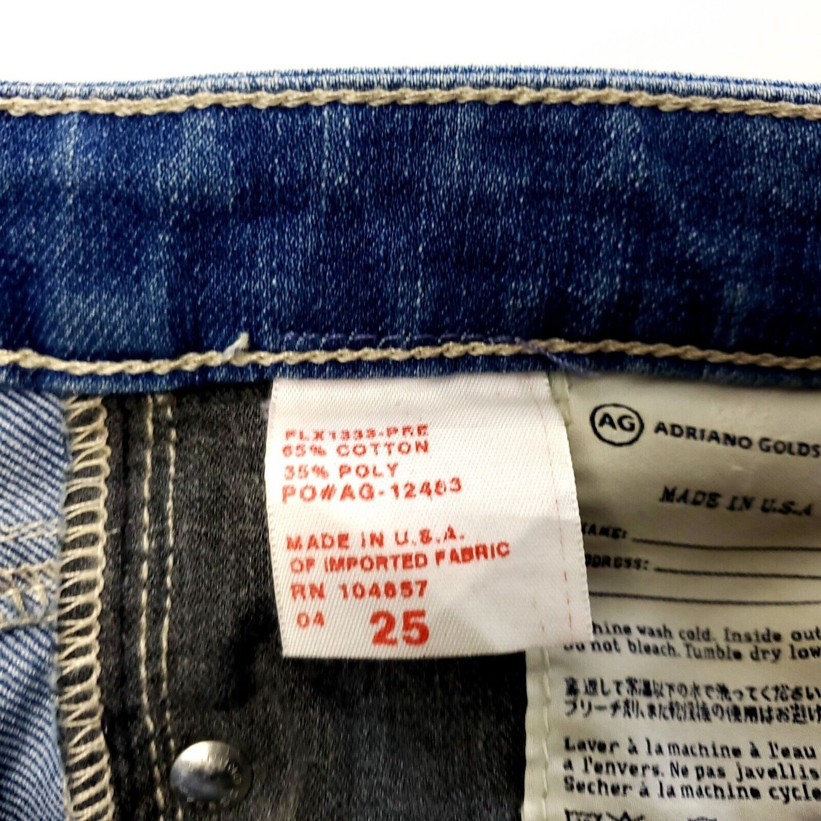 AG Adriano Goldschmied AG Adriano Goldschmied The Silt Roll-Up Denim Blue Jeans 28 Size 28" / US 6 / IT 42 - 7 Thumbnail