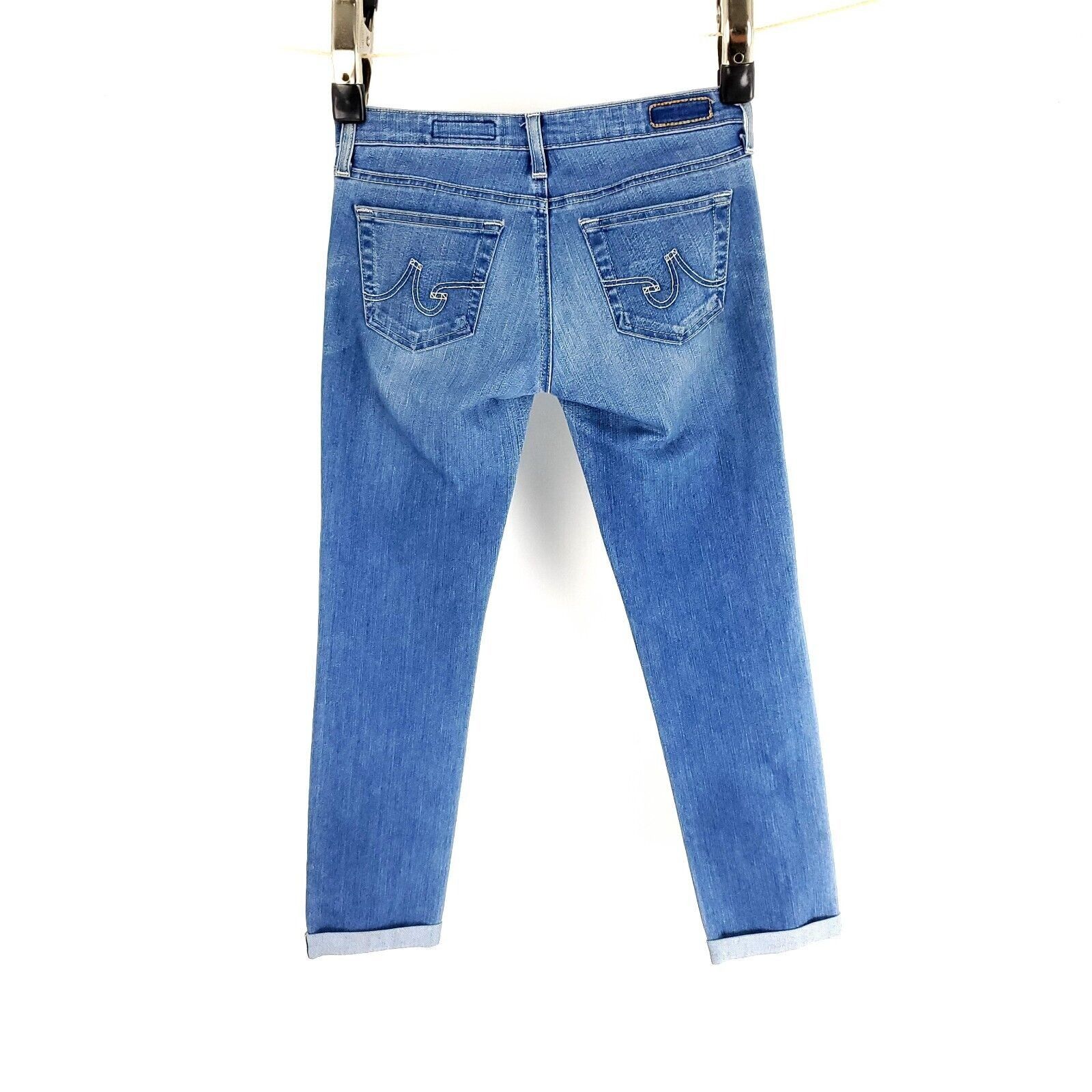 AG Adriano Goldschmied AG Adriano Goldschmied The Silt Roll-Up Denim Blue Jeans 28 Size 28" / US 6 / IT 42 - 10 Thumbnail