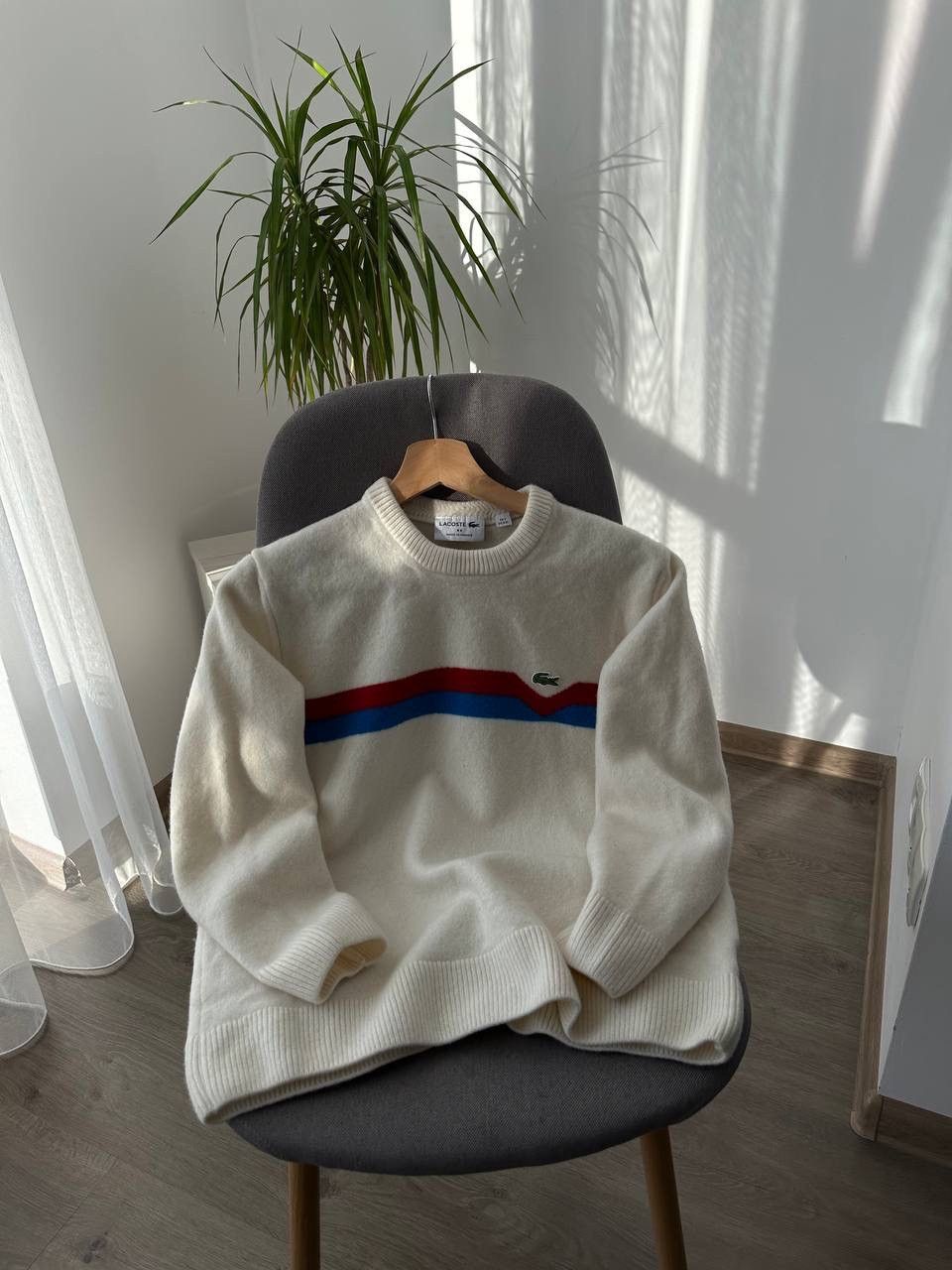 Lacoste × Vintage Vintage Lacoste France White Wool Sweater Size S / US 4 / IT 40 - 10 Thumbnail