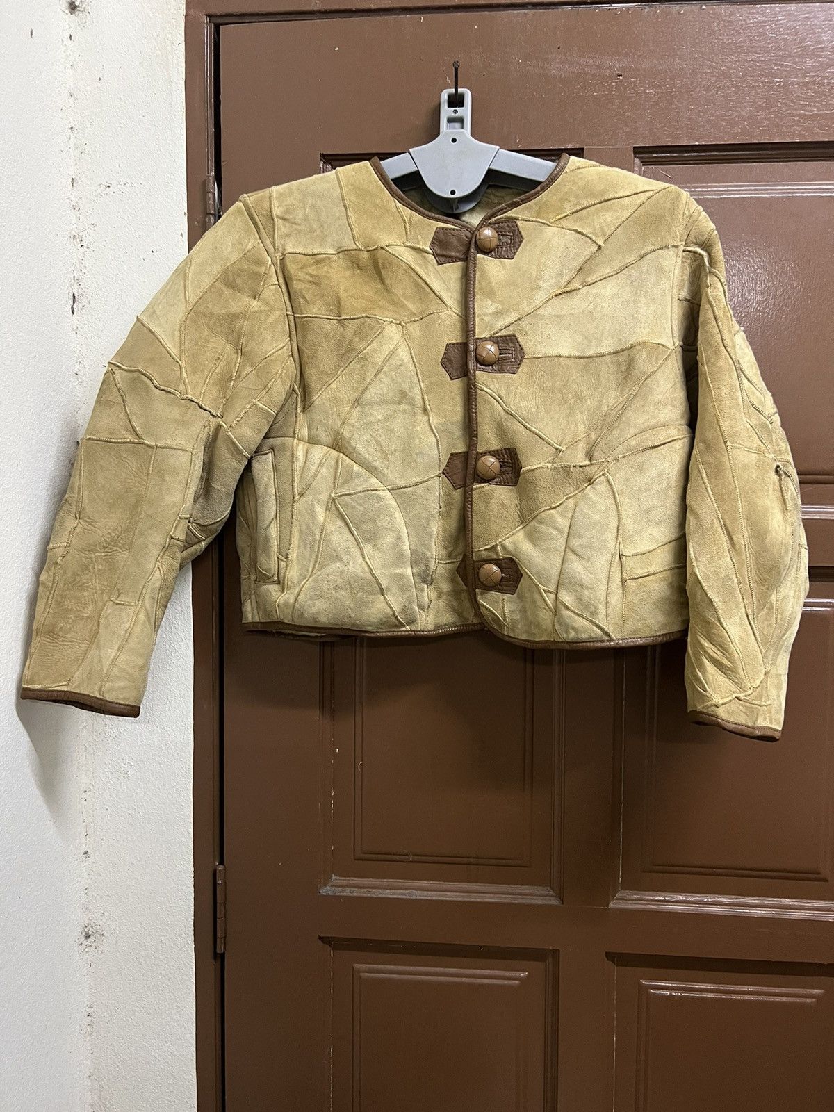 Hai Sporting Gear Vintage Hai Sporting Gearlssey Sherpa PatchworkLeatherJacket Size US M / EU 48-50 / 2 - 6 Thumbnail