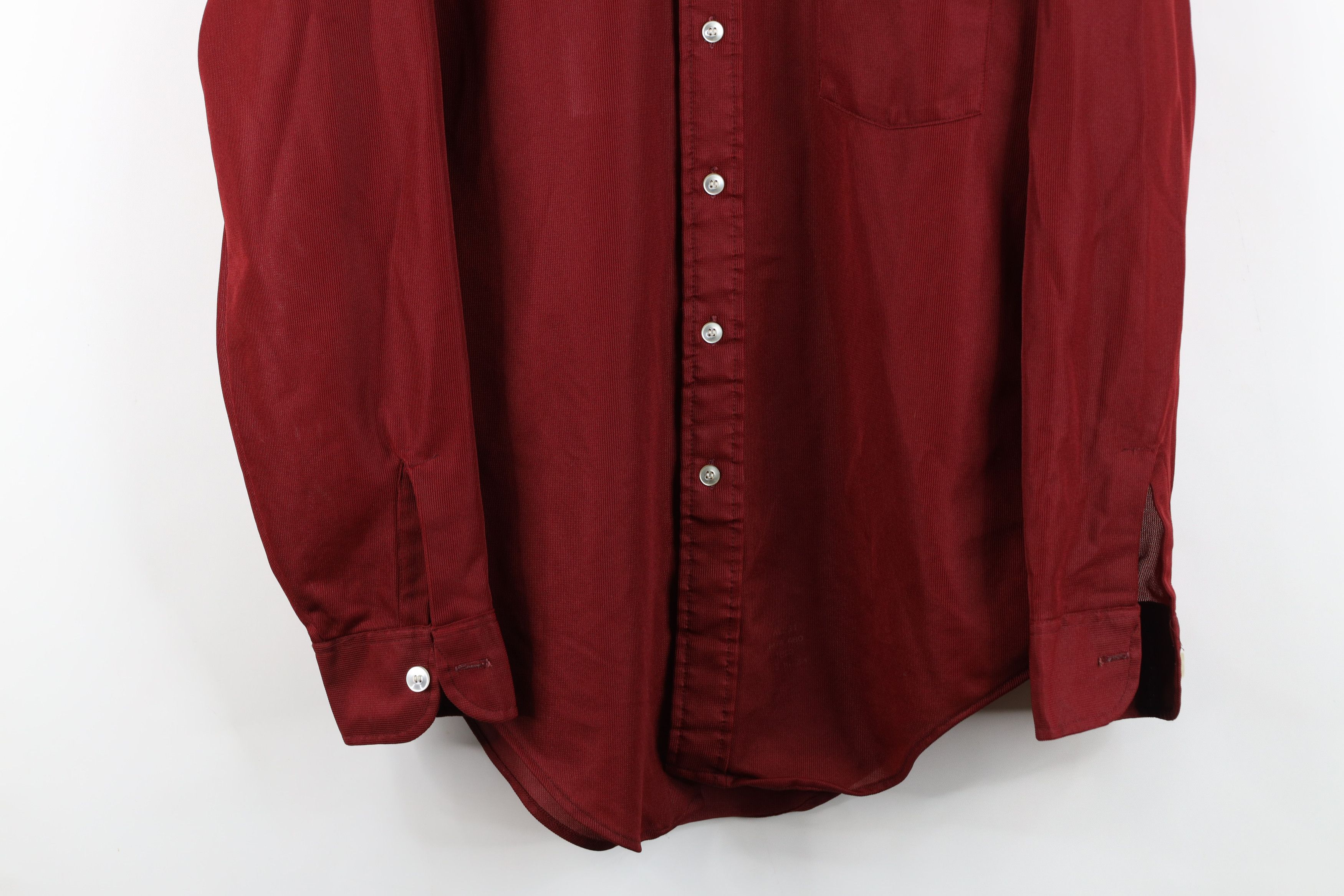 Vintage Vintage 70s Streetwear Knit Collared Button Shirt Red USA Size US M / EU 48-50 / 2 - 3 Thumbnail