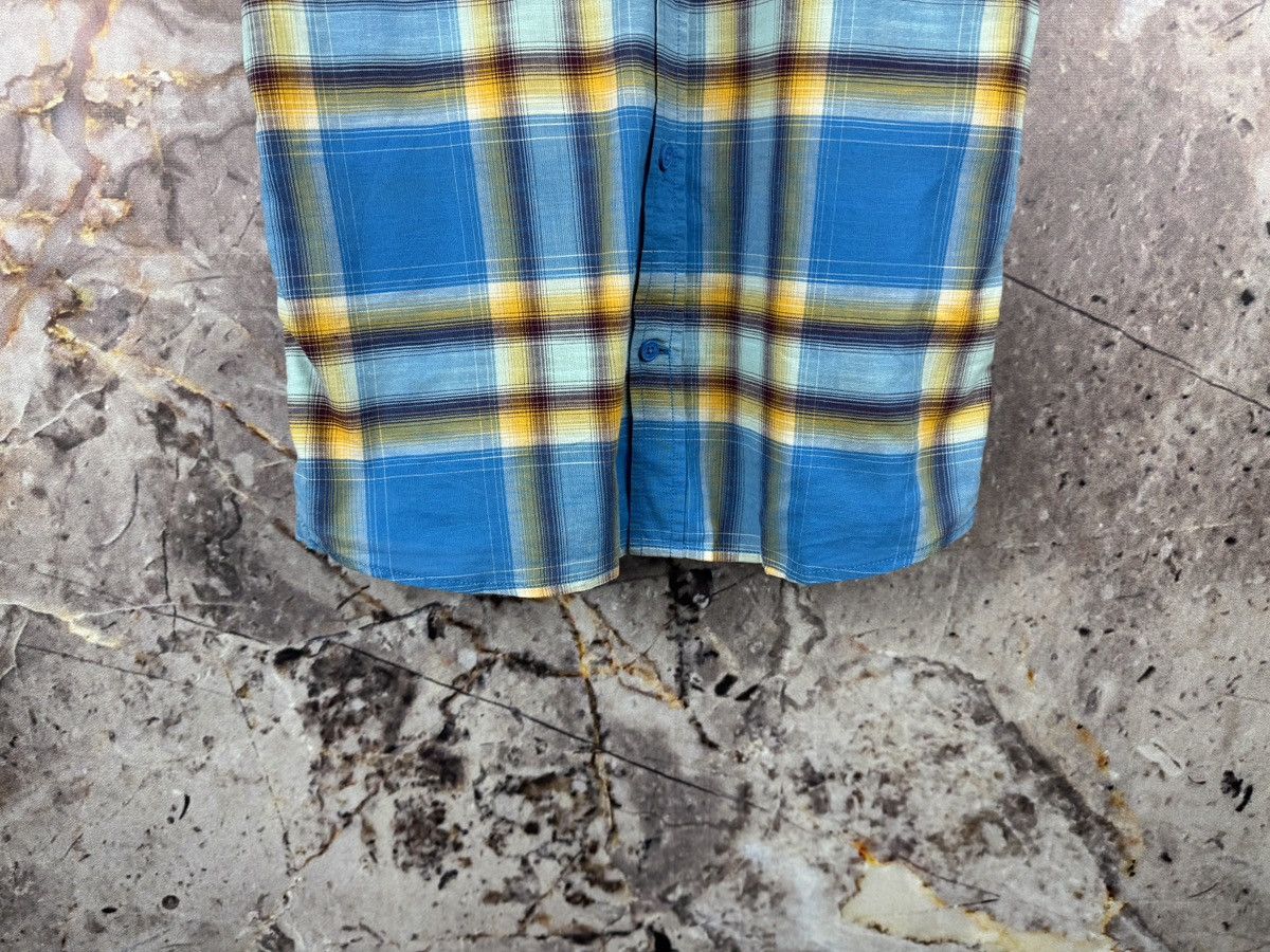 Diesel Diesel Plaid Utility Short Sleeve Button Up Shirt Blue Check Size US S / EU 44-46 / 1 - 4 Thumbnail