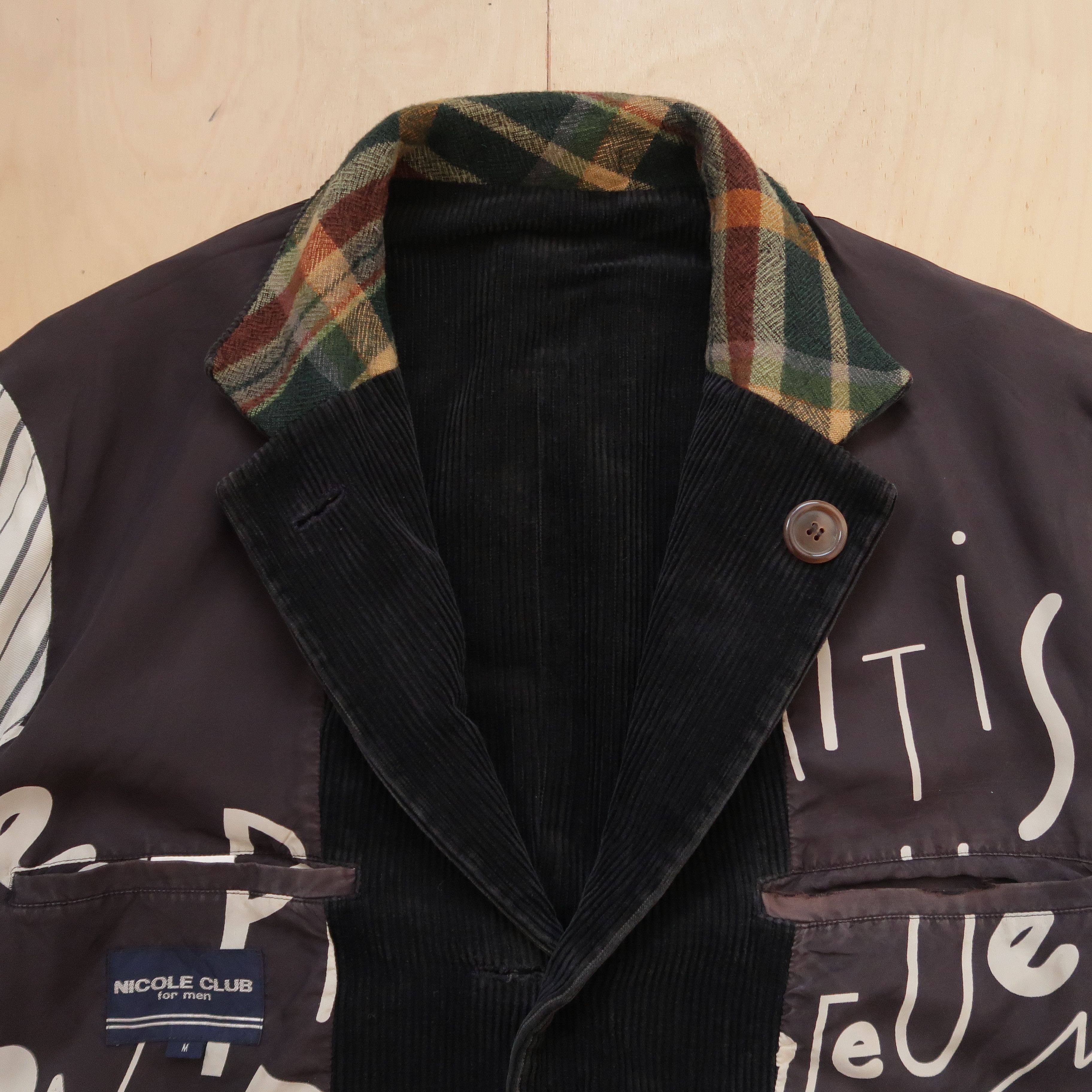 Japanese Brand VTG Nicole Monsieur Poem Graffiti Pattern Blazer Jacket Size US L / EU 52-54 / 3 - 5 Thumbnail