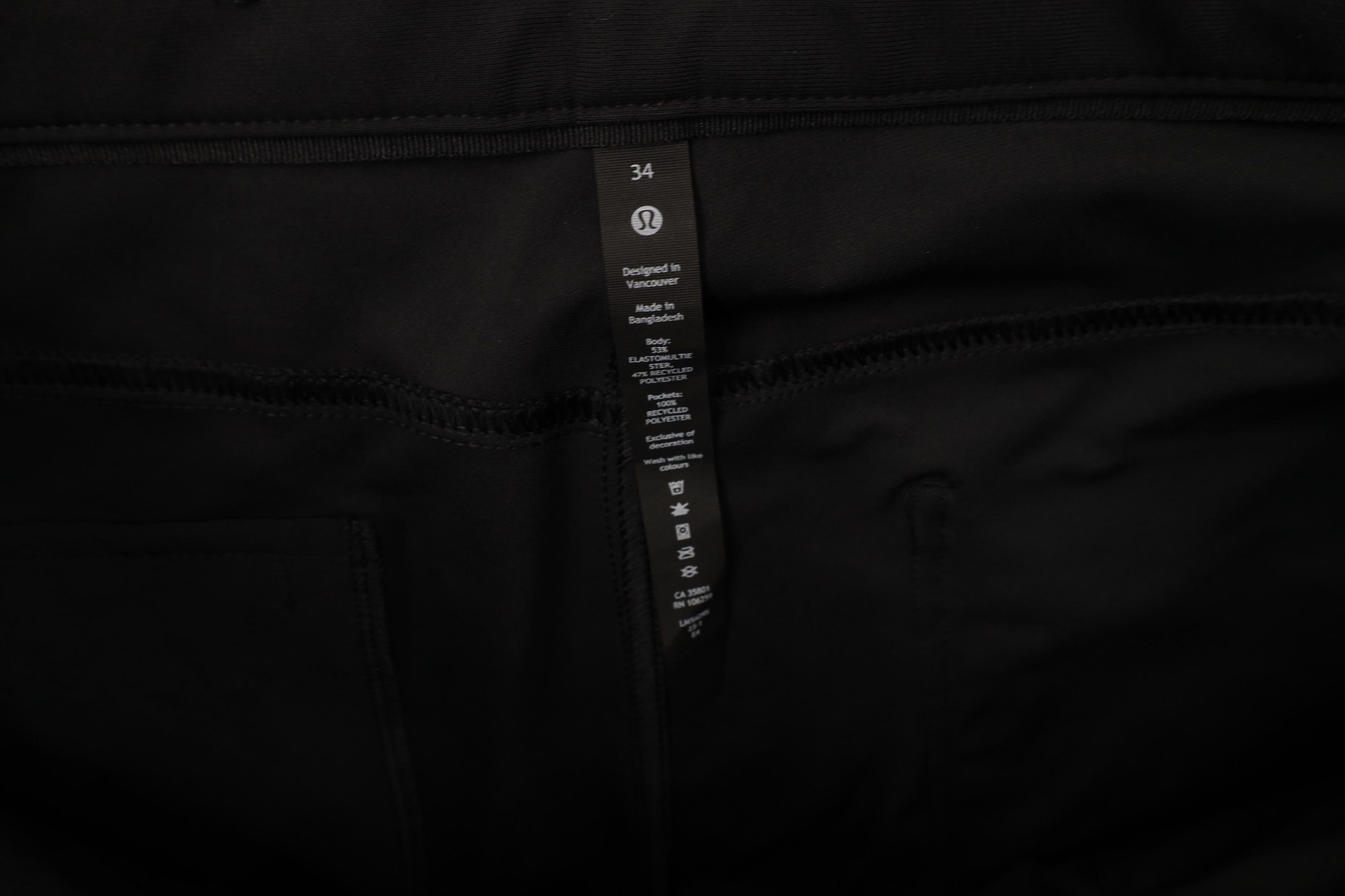 Lululemon Lululemon ABC Stretch Straight Leg Chinos Chino Pants Black Size US 34 / EU 50 - 7 Thumbnail