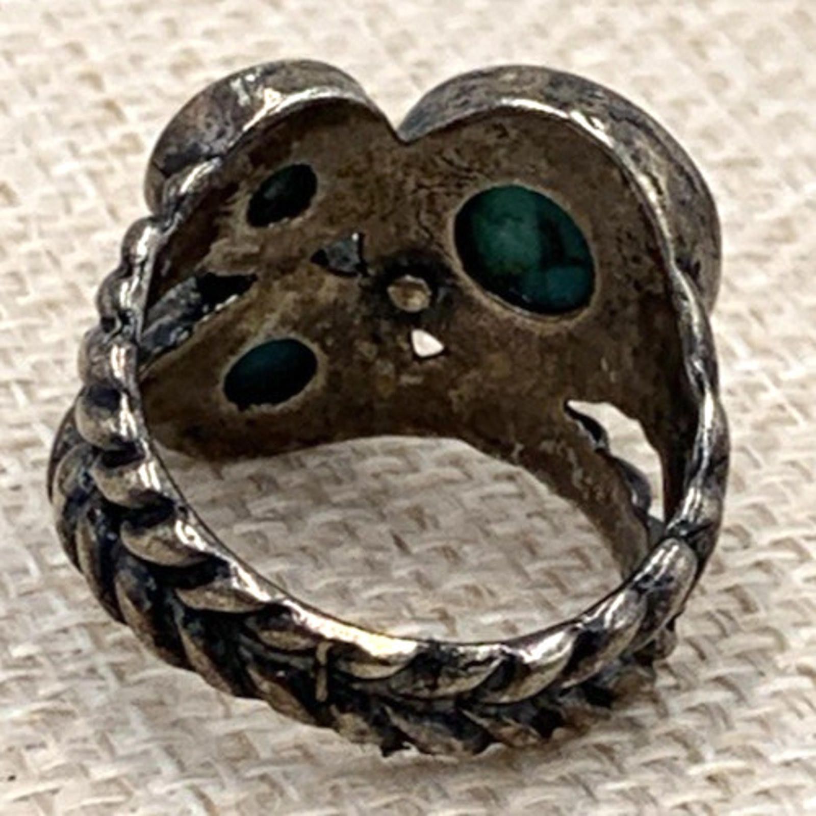 Other Didae Shablool Israel Turquoise Sterling Silver Braided Ring Size ONE SIZE - 4 Thumbnail