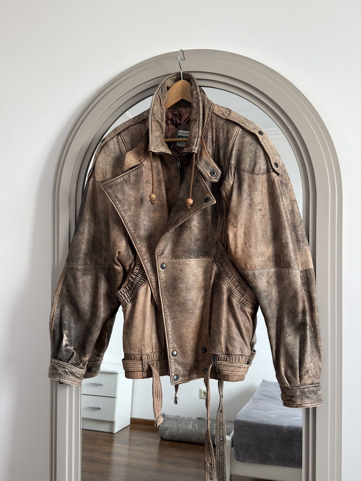 If Six Was Nine Vintage Maison Margieala Style Genuine Leather Biker Jacket Size US L / EU 52-54 / 3 - 2 Thumbnail