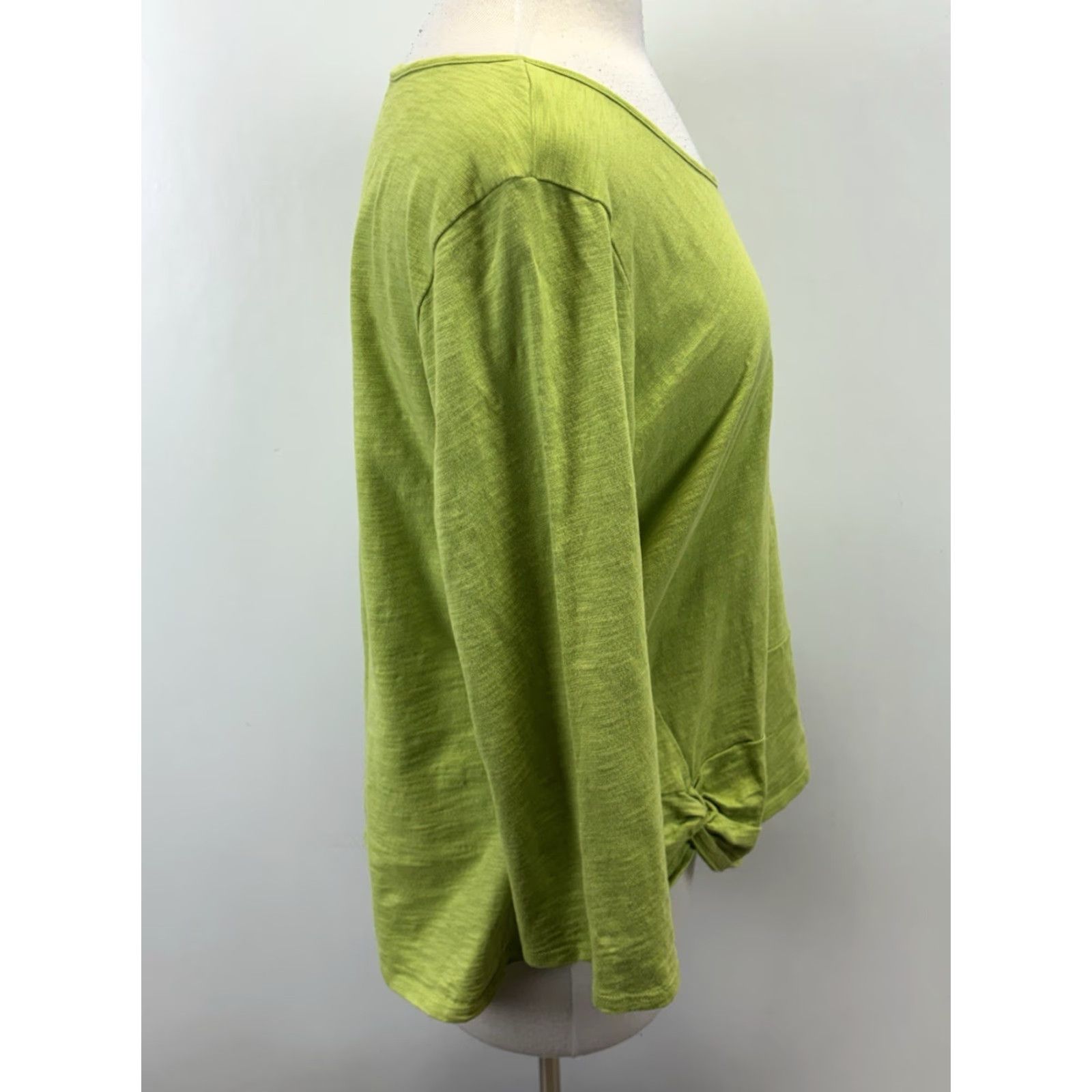 Habitat VINTAGE Habitat Shirt XL Green Side Twist Boxy Casual 3/4 Sleeve Round Neck Womens Size XL / US 12-14 / IT 48-50 - 4 Thumbnail